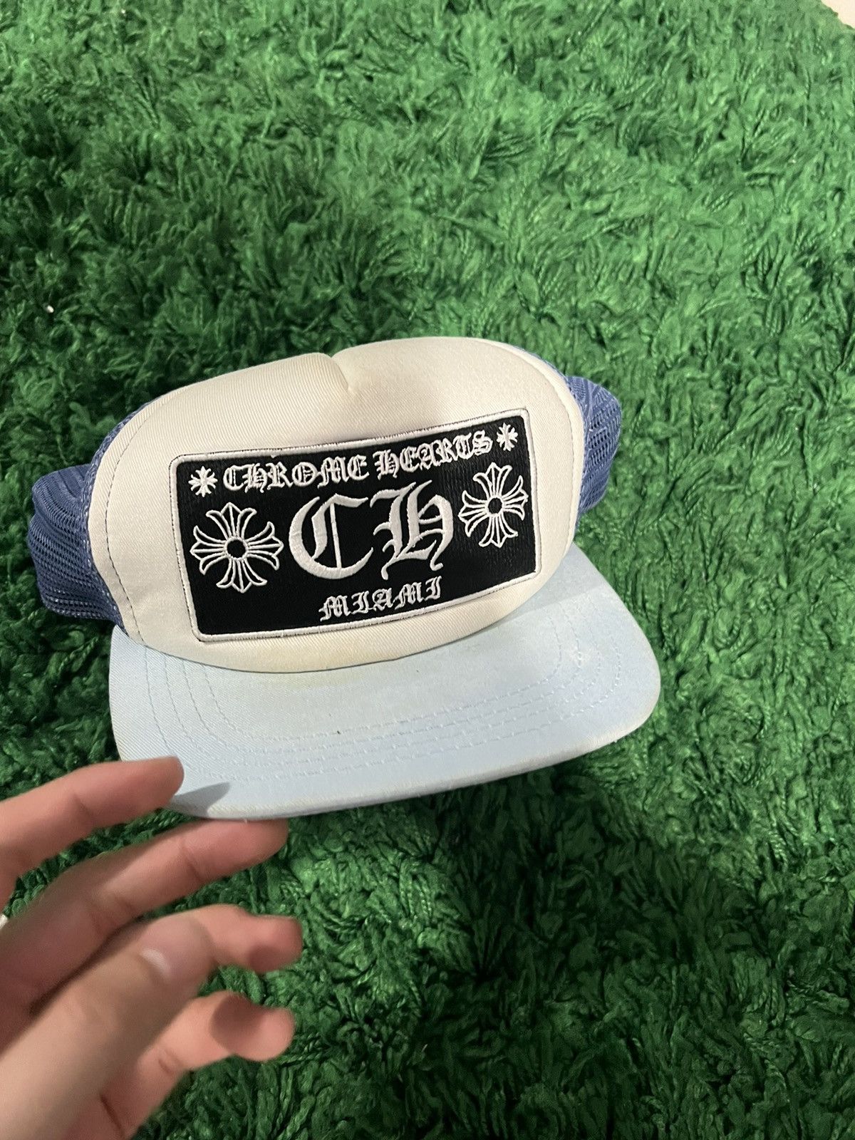 image of Chrome Hearts Baby Blue Miami Music Week Trucker, Men's