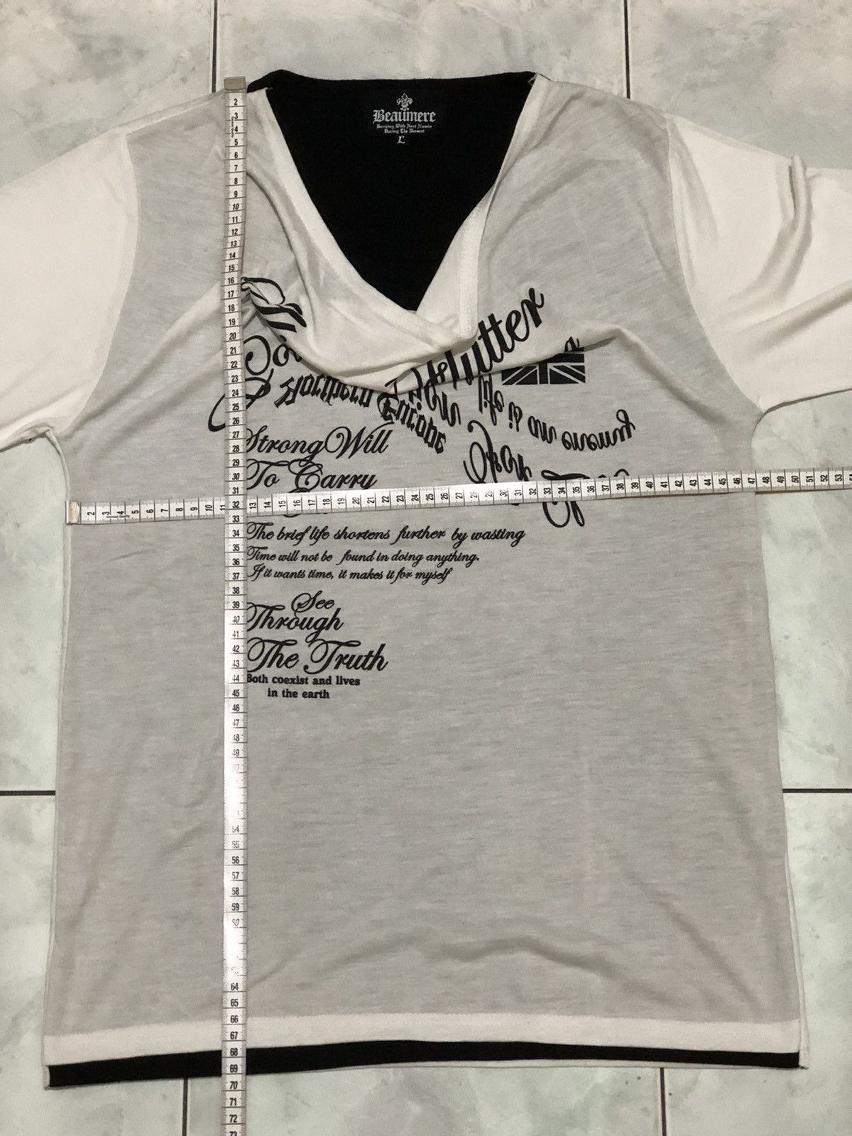 If Six Was Nine Beaumere Avant-Garde Text Tee Typography Japan Street Style Size L / US 10 / IT 46 - 21 Thumbnail