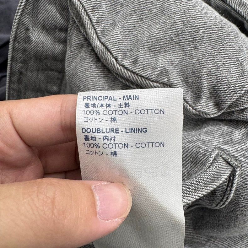 Louis Vuitton Louis Vuitton Grey 3D pocket presbyopic leather denim jacke Size US M / EU 48-50 / 2 - 8 Thumbnail