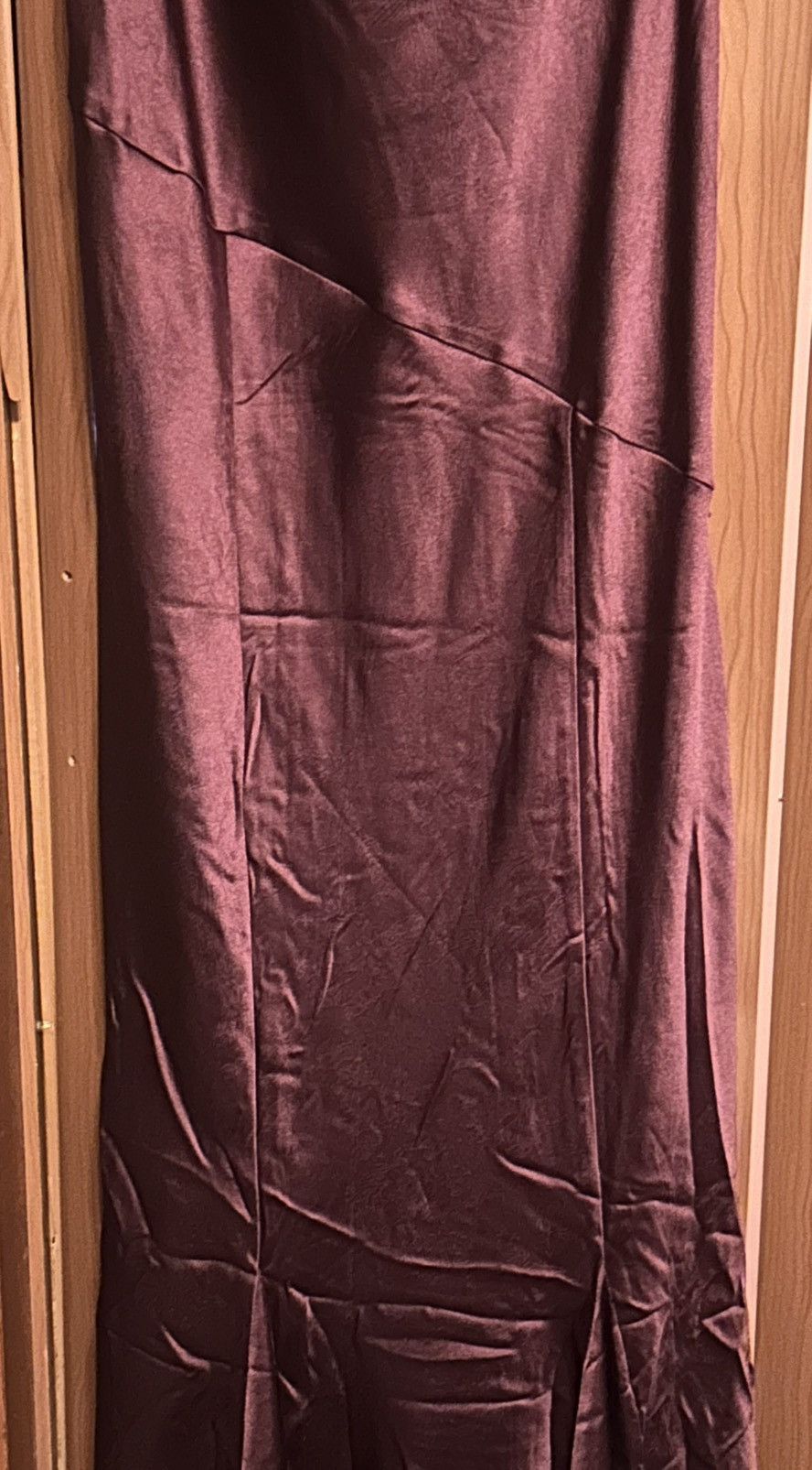 H&M H&M Burgundy Satin Slip Dress Size L / US 10 / IT 46 - 8 Thumbnail