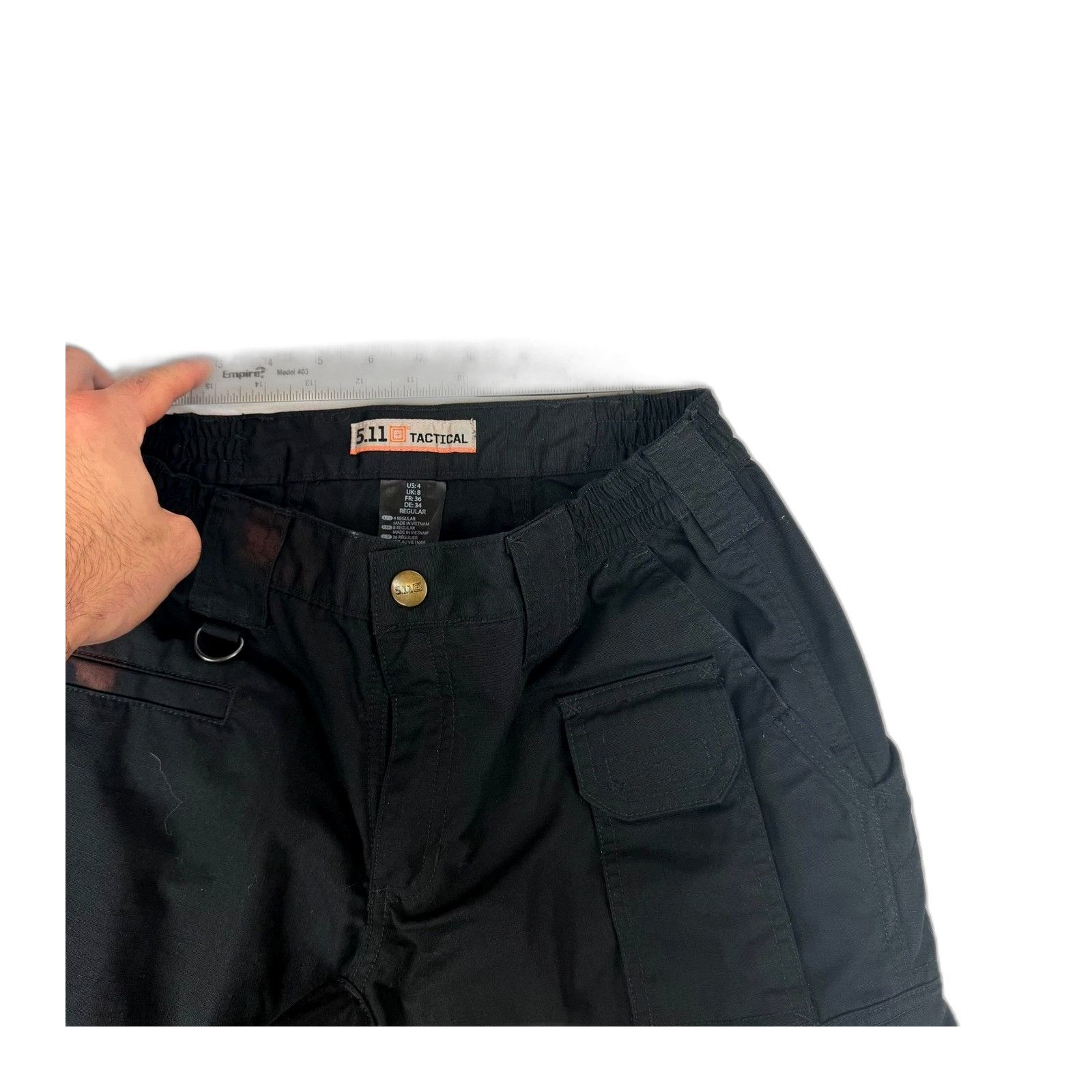 5.11 5.11 Tactical Series Pants Men's 36x34 Black Ripstop Cargo M Size US 36 / EU 52 - 6 Thumbnail