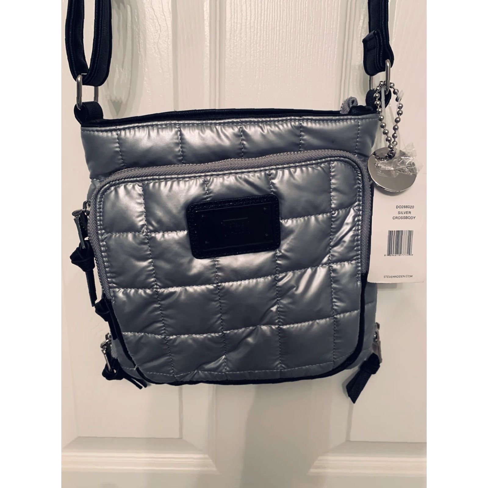 Steve Madden VINTAGE Steve Madden Crossbody Handbag Women Leather Black Medium Silver Hardware Zip Size ONE SIZE - 3 Thumbnail