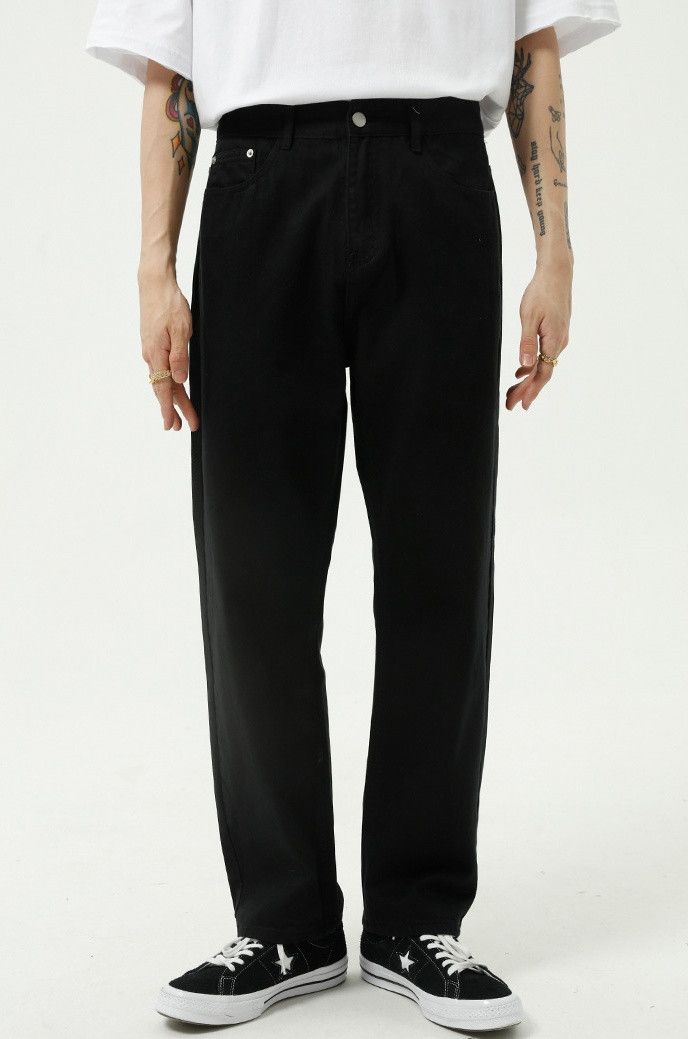Japanese Brand × Jean Black washed simple all-match slim jeans Size US 32 / EU 48 - 1 Thumbnail