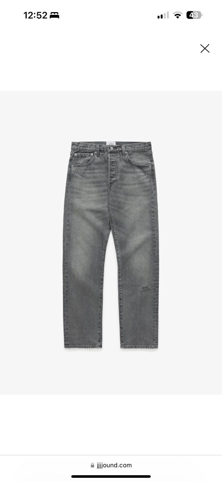 levis × jjjjound 501 Grey Stonewash 30 Levi's JJJJound 501 '93 Jean Grey Stonewash Size 30 IN HAND