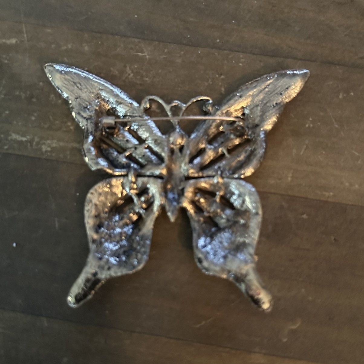 Other Large gold tone red rhinestone butterfly brooch Size ONE SIZE - 3 Thumbnail