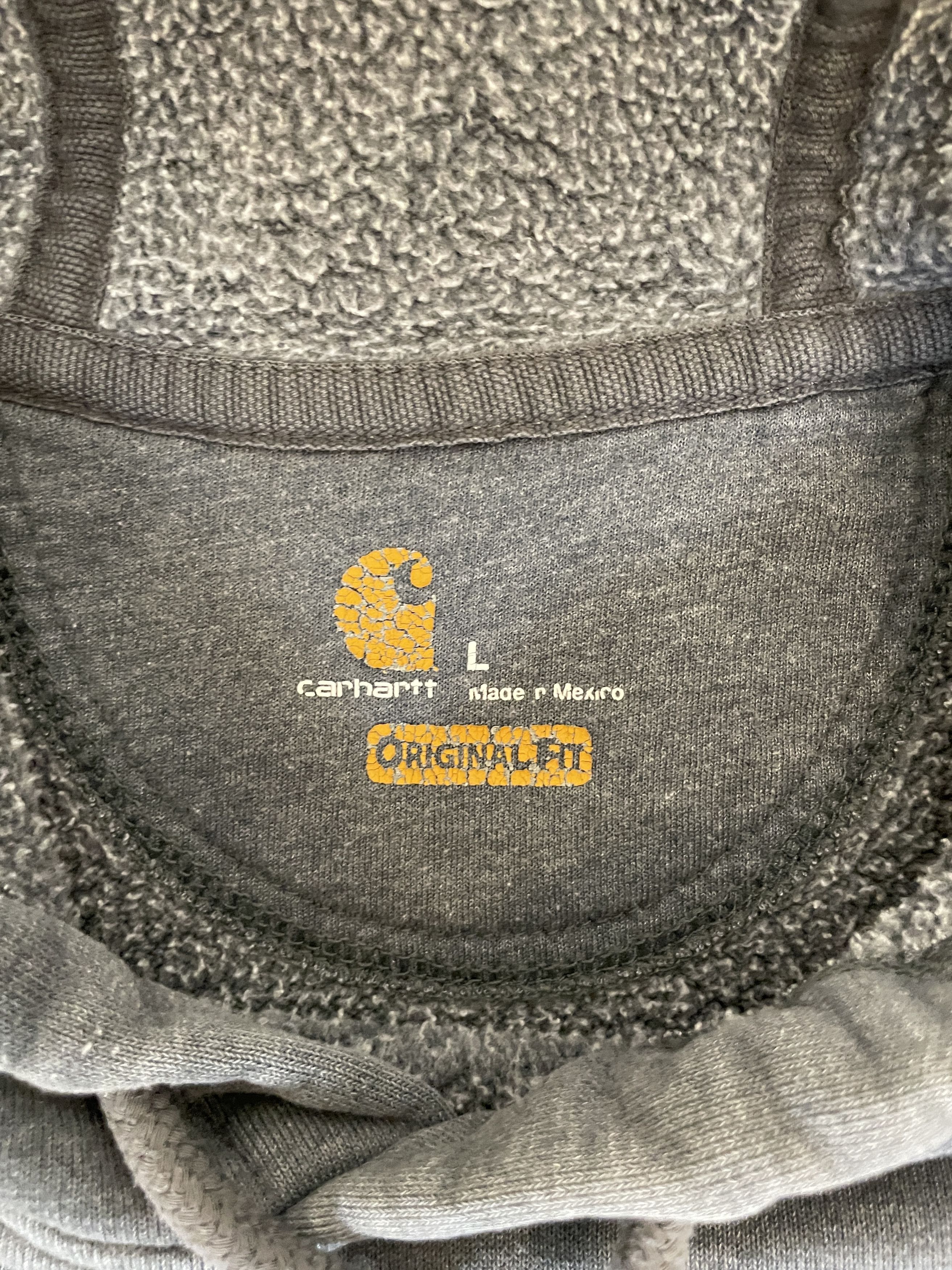 Carhartt S17 Carhartt Distressed Bleached Blank Gray Hoodie Thrashed Size US L / EU 52-54 / 3 - 3 Thumbnail