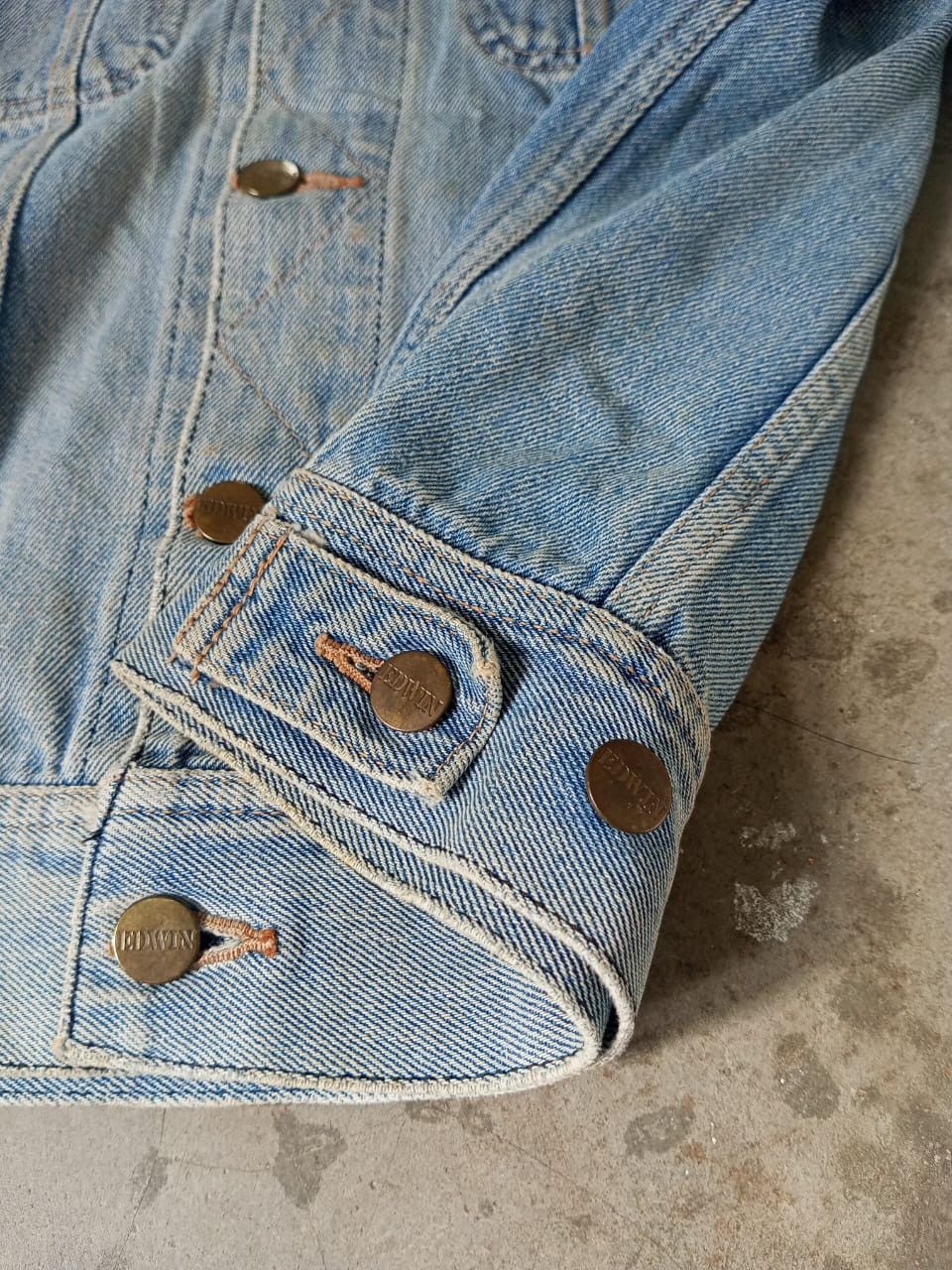 Edwin A05 Vintage Edwin Denim Trucker Jacket Size US L / EU 52-54 / 3 - 9 Thumbnail