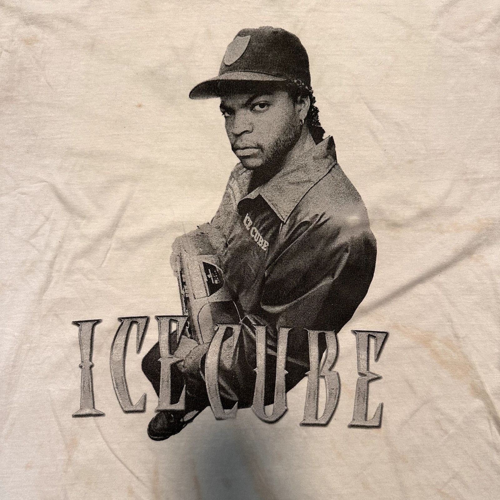 & Other Stories 2021 Ice Cube Thrashed faded Tie Dye White T-Shirt Size XL Size US XL / EU 56 / 4 - 2 Thumbnail