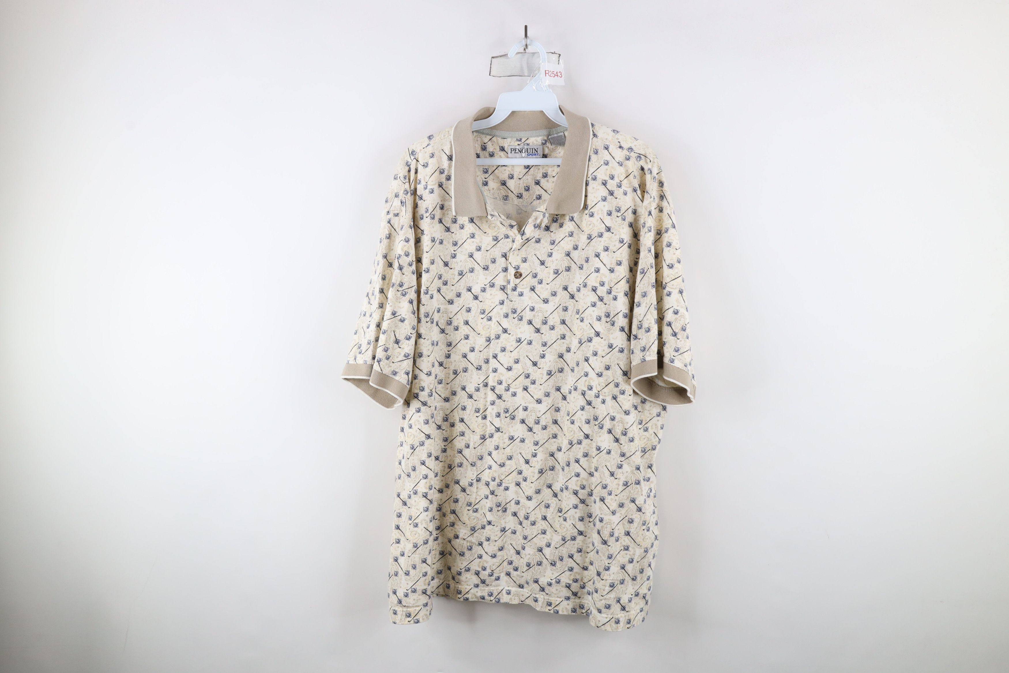 Vintage Vintage 90s Streetwear All Over Print Collared Polo Shirt Size US XXL / EU 58 / 5 - 1 Thumbnail