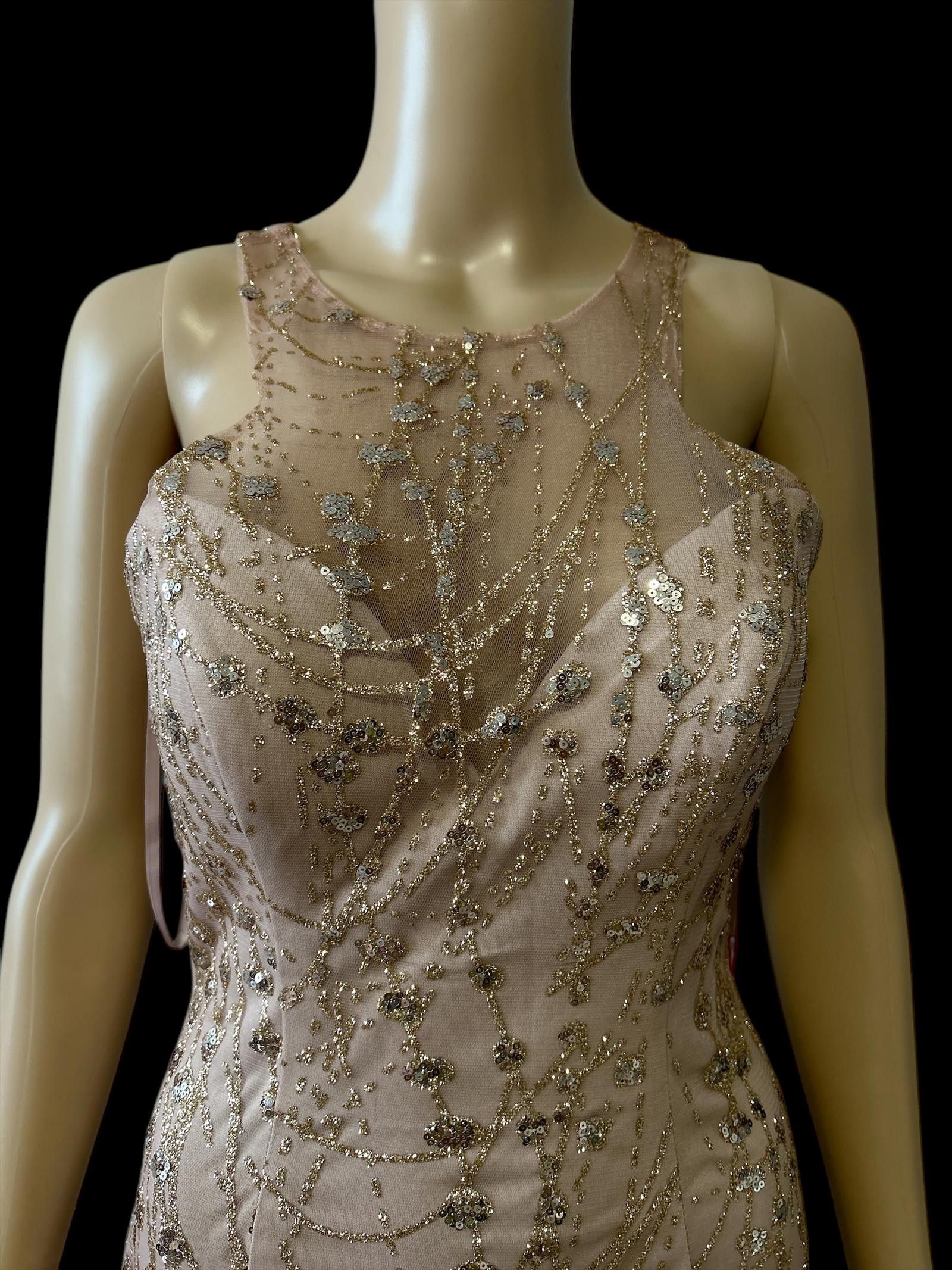 Designer Elegant Beaded Evening Gown Size M / US 6-8 / IT 42-44 - 2 Thumbnail