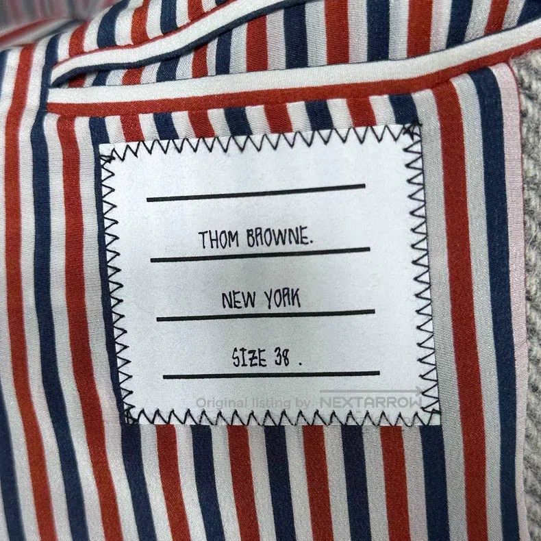 Thom Browne Thom Browne Dark Grey Plaid Lapel Woolen Overcoat Size XS / US 0-2 / IT 36-38 - 4 Thumbnail