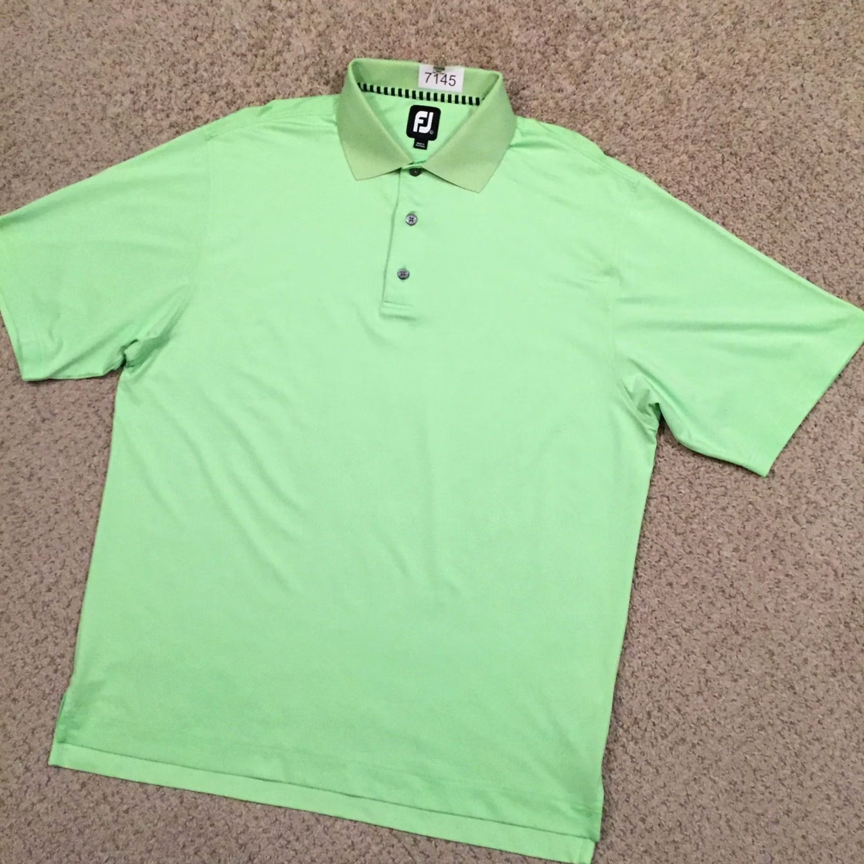 Footjoy FootJoy Polo Shirt Mens Large Green Short Sleeve Size US L / EU 52-54 / 3 - 2 Thumbnail