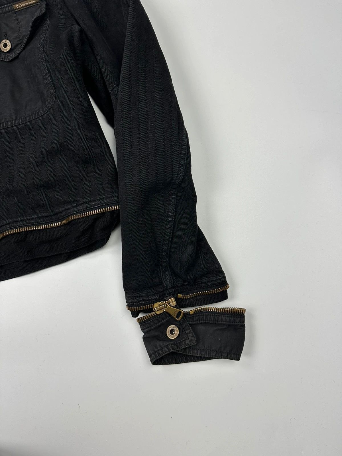 Dolce & Gabbana Dolce Gabbana SS03 Black Cargo Détachable Denim Jacket Coat Size US L / EU 52-54 / 3 - 10 Thumbnail