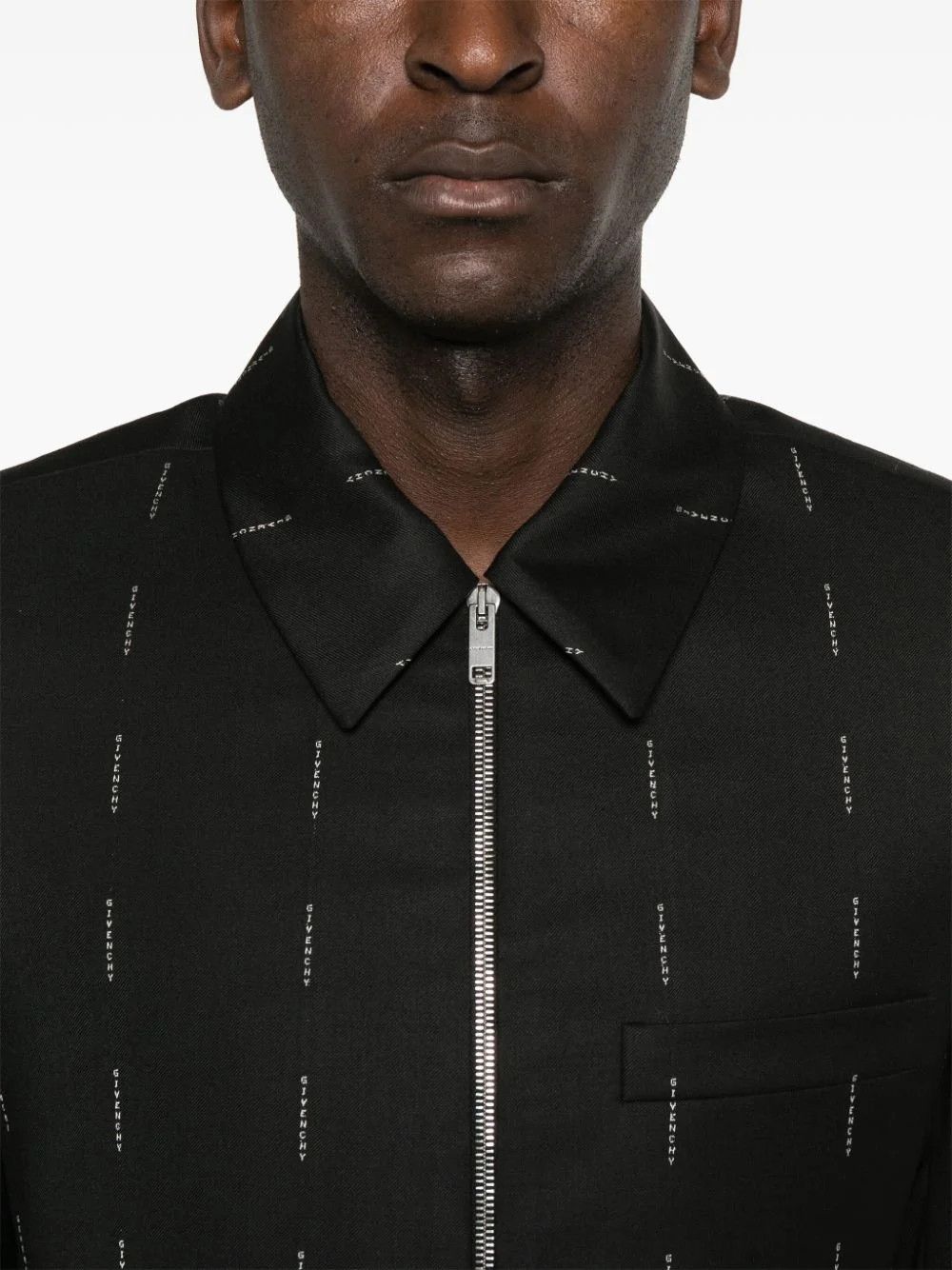 Givenchy o1mle0226 Structured Zipped Jacket in Black Size US S / EU 44-46 / 1 - 5 Thumbnail