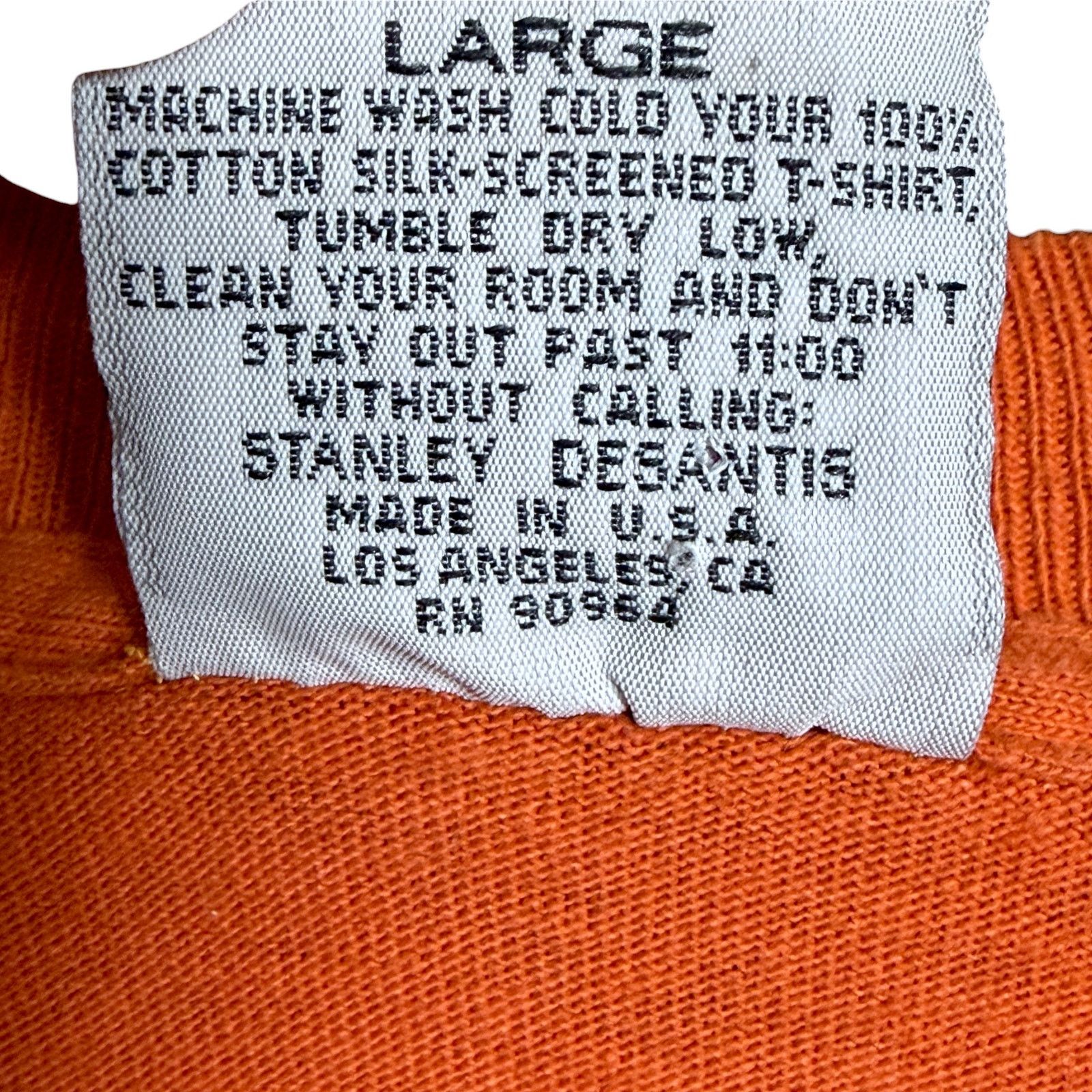 Other Vintage 1997 Stanley Desantis Speed Racer Mens L Orange Tee Size US L / EU 52-54 / 3 - 7 Thumbnail