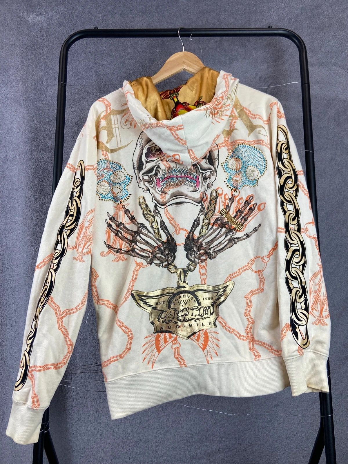 Christian Audigier Christian Audigier Y2K Zip Hoodie with Crystals Size S / US 4 / IT 40 - 2 Thumbnail