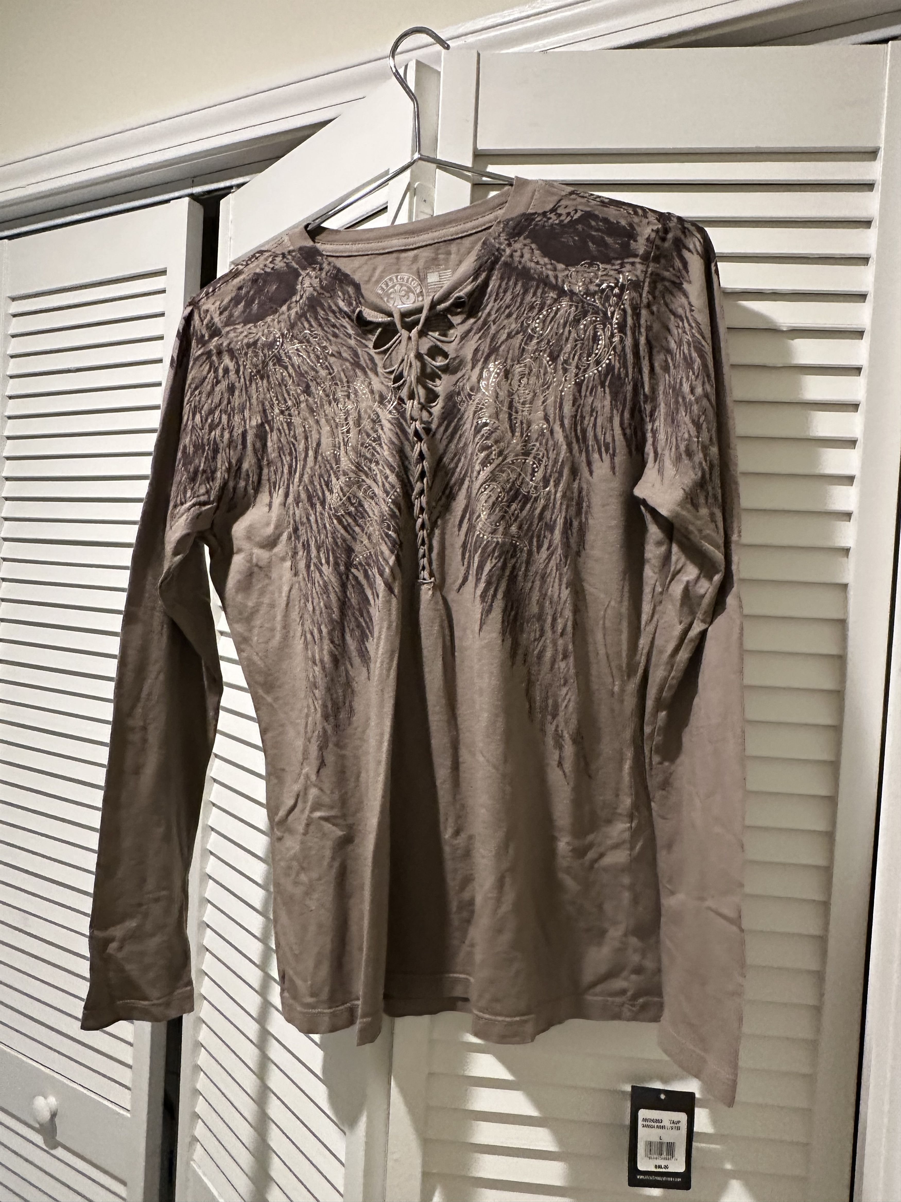 Affliction Danica Rose Braided Long Sleeve Size L / US 10 / IT 46 - 5 Thumbnail