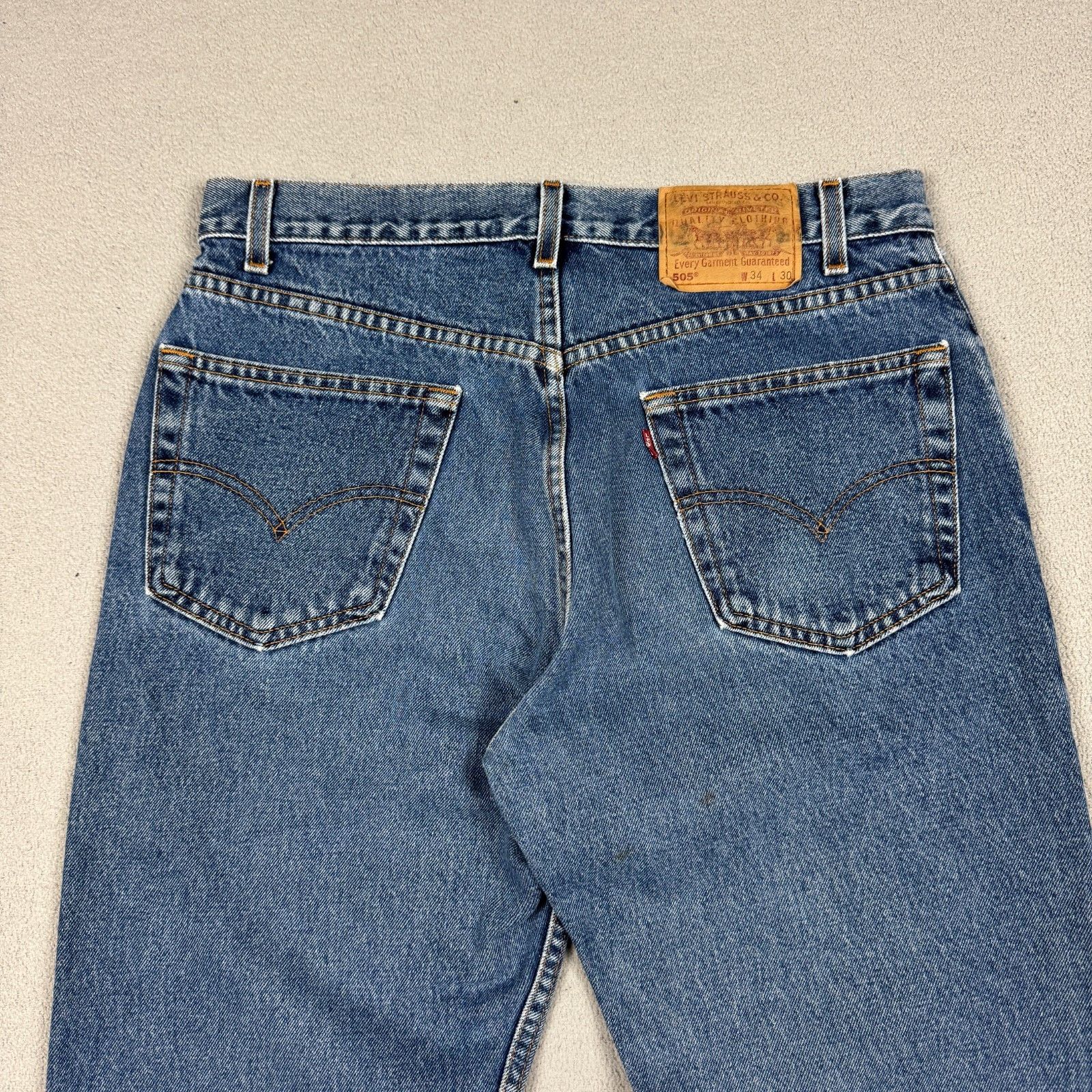 Levi's Vintage Levi's 505 W34 L30 Regular Straight Denim Jeans 90s Size US 34 / EU 50 - 4 Thumbnail