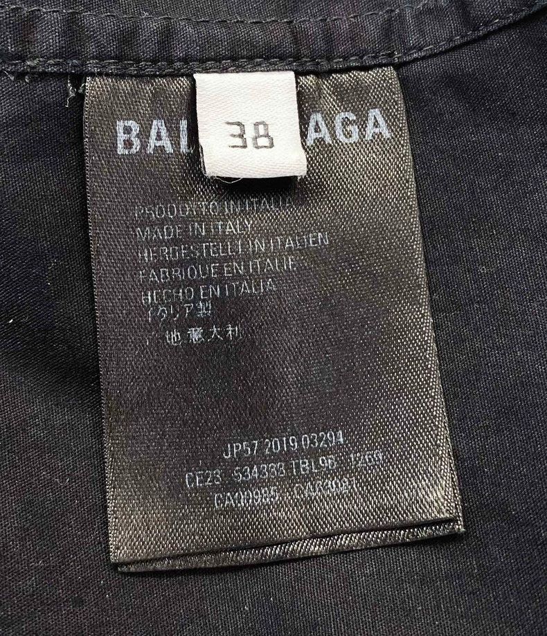 Balenciaga Balenciaga size 38 Black Logo Full Print Casual Shirt~ Siz Size XS / US 0-2 / IT 36-38 - 6 Thumbnail