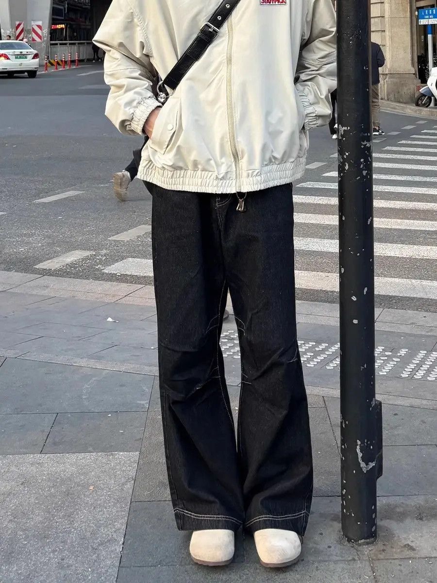 Retro minimalist micro flared jeans