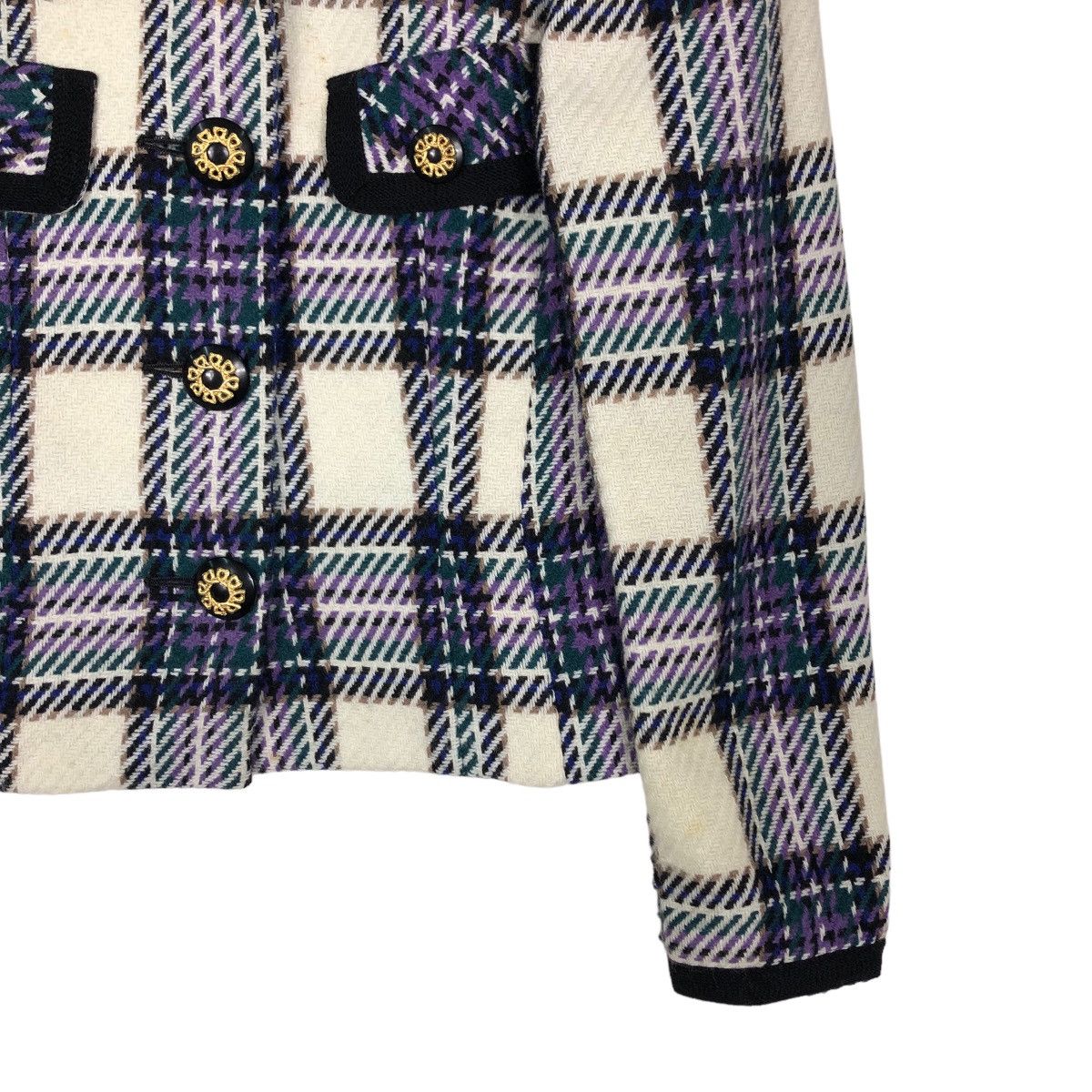 Japanese Brand Vintage Cropped Jacket Tri Angle Issey Miyake Tartan Design Size US M / EU 48-50 / 2 - 5 Thumbnail