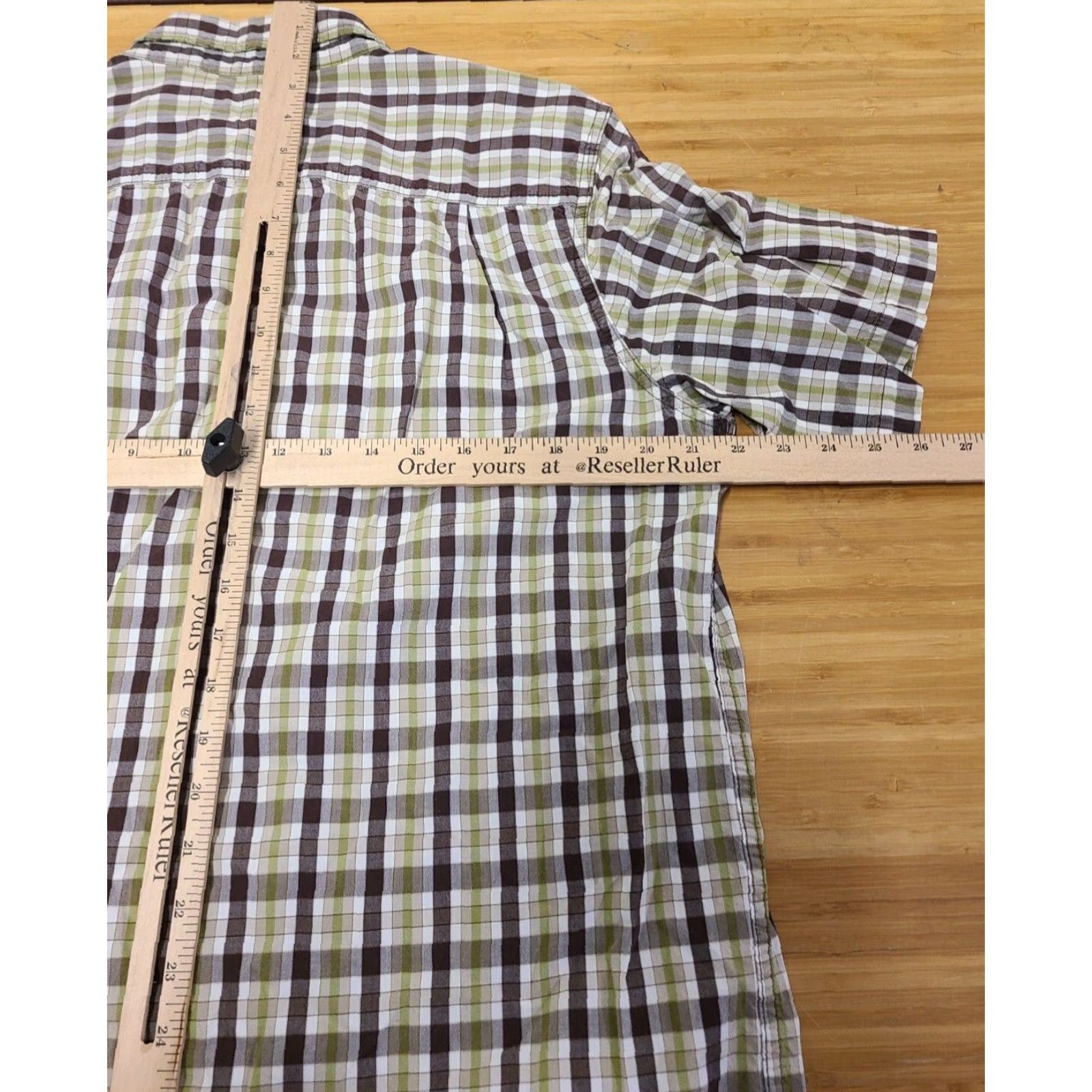 Carhartt Carhartt Shirt Men L Relaxed Button-Down Plaid Cotton Green White Short Sleeve Embroidered Logo USA Size US L / EU 52-54 / 3 - 7 Thumbnail