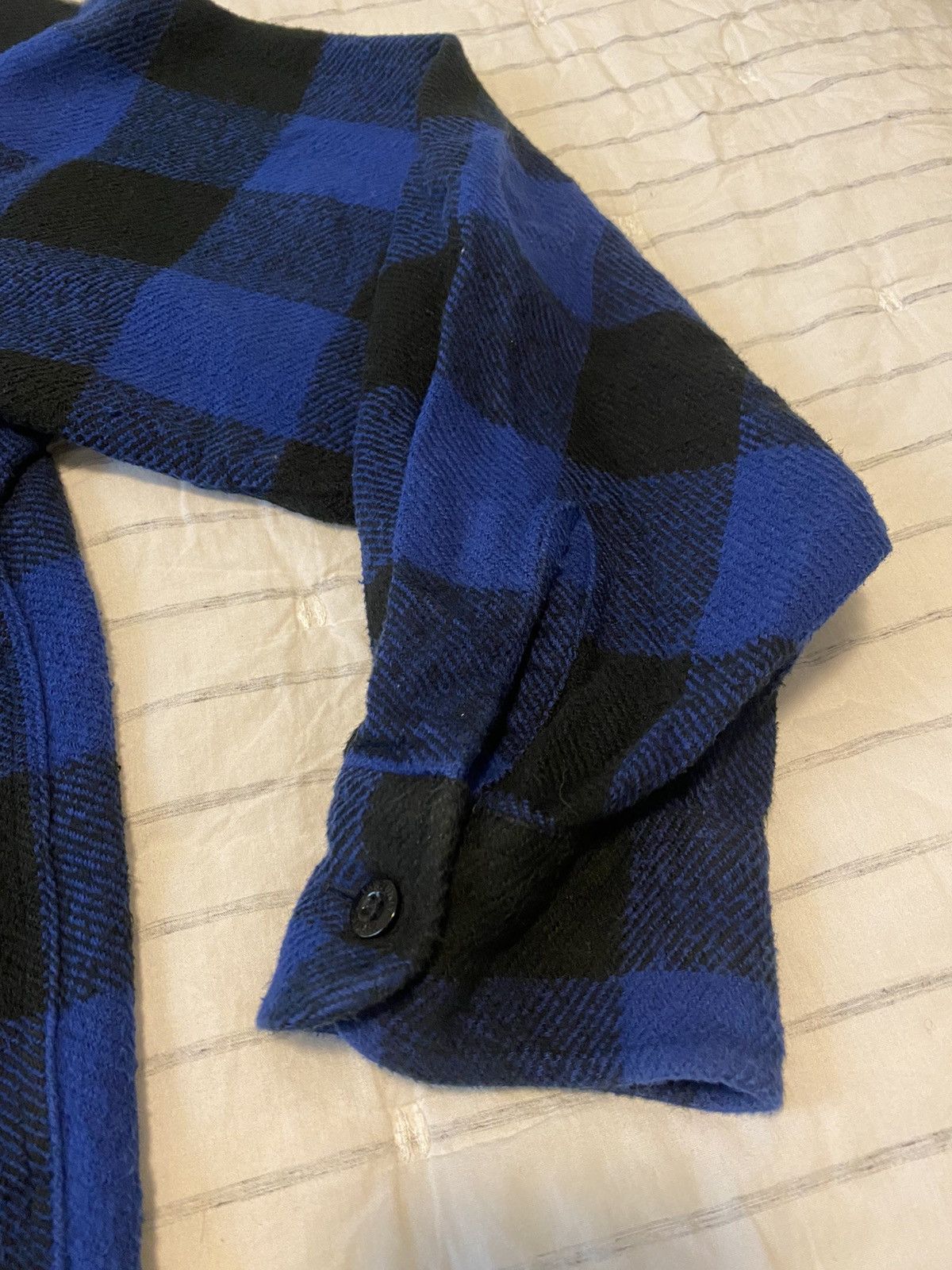 Wacko Maria Wacko Maria Blue/Black Flannel Check Shirt XXL Size US XXL / EU 58 / 5 - 10 Thumbnail