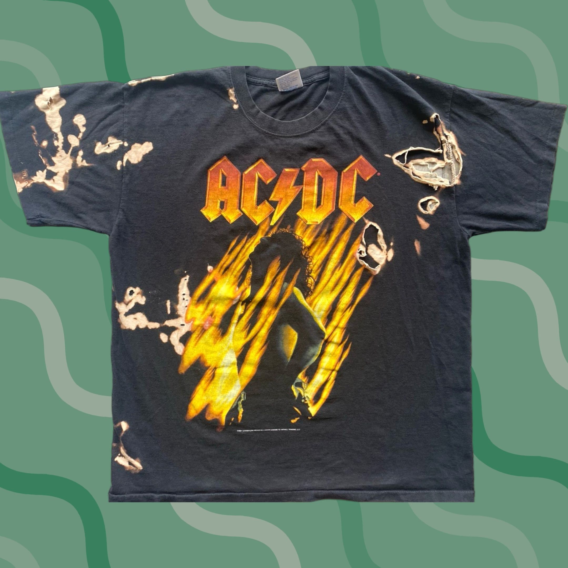 Vintage VINTAGE All Sport T-Shirt XL Men Black 90s Band AC/DC Bonfire 2000-2009 Flaws Single Stitch Short Sleeve 2001 Y2K Size US XL / EU 56 / 4 - 1 Thumbnail