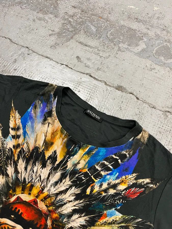 Balmain SS2015 Balmain Native Chief Black T-Shirt Size US S / EU 44-46 / 1 - 4 Thumbnail