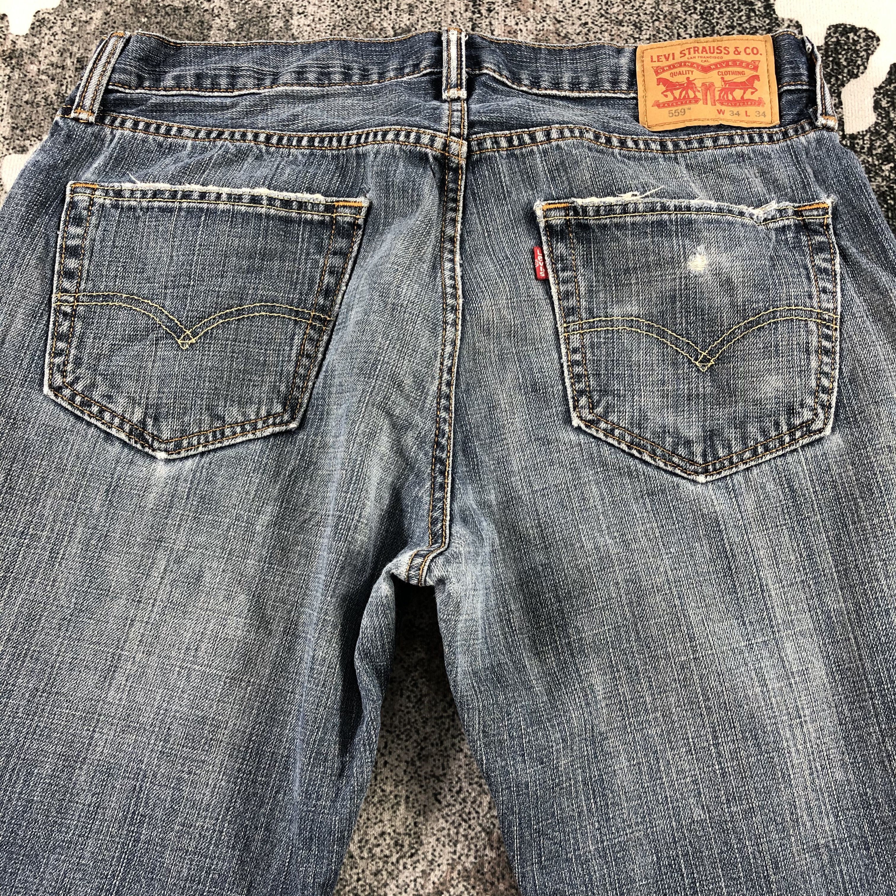 Levi's Levi's 559 Jeans Distressed Denim KJ1383 Size US 34 / EU 50 - 4 Thumbnail