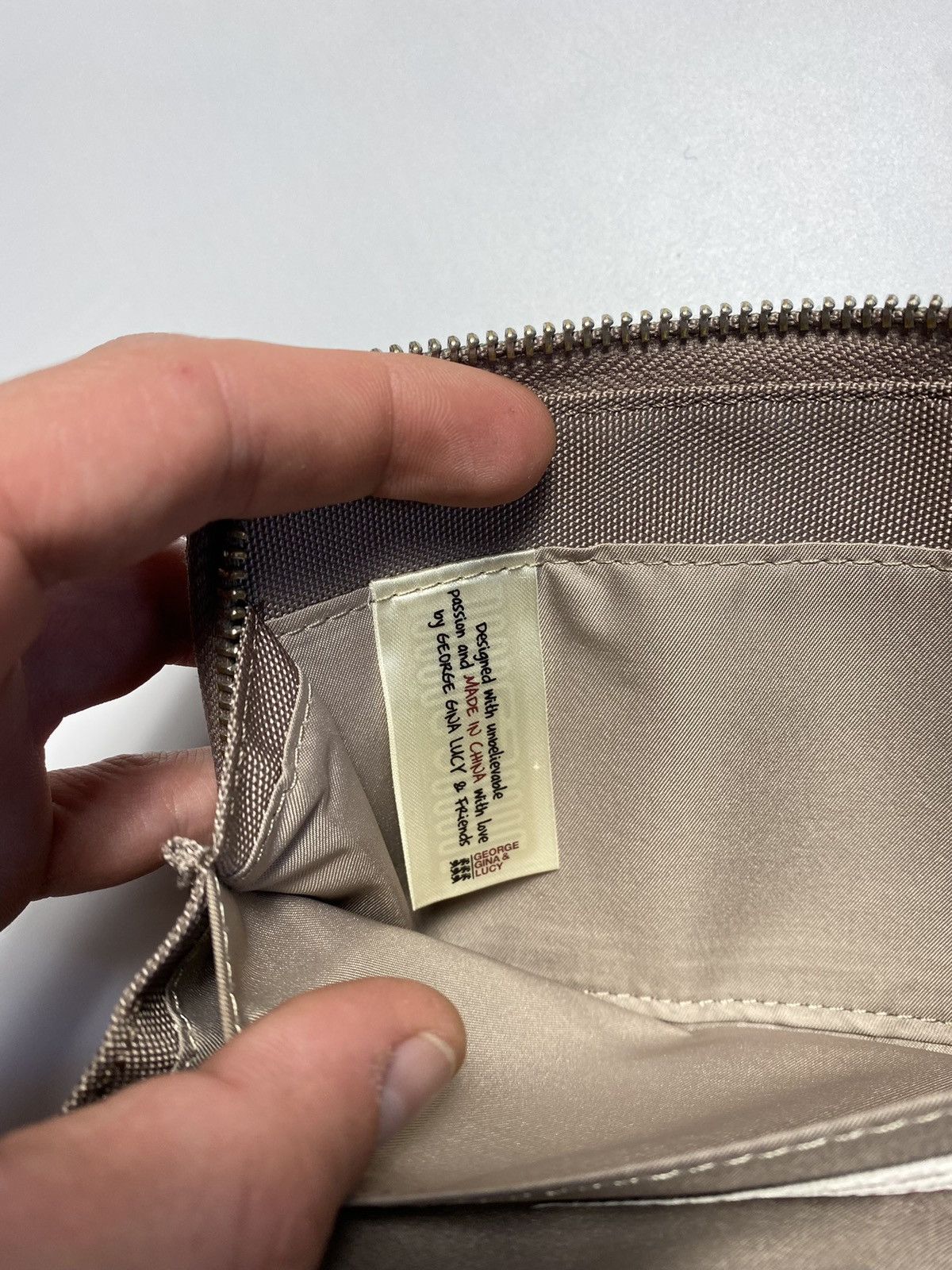 Vintage GGL George Gina & Lucy light brown zip around wallet Size ONE SIZE - 11 Thumbnail
