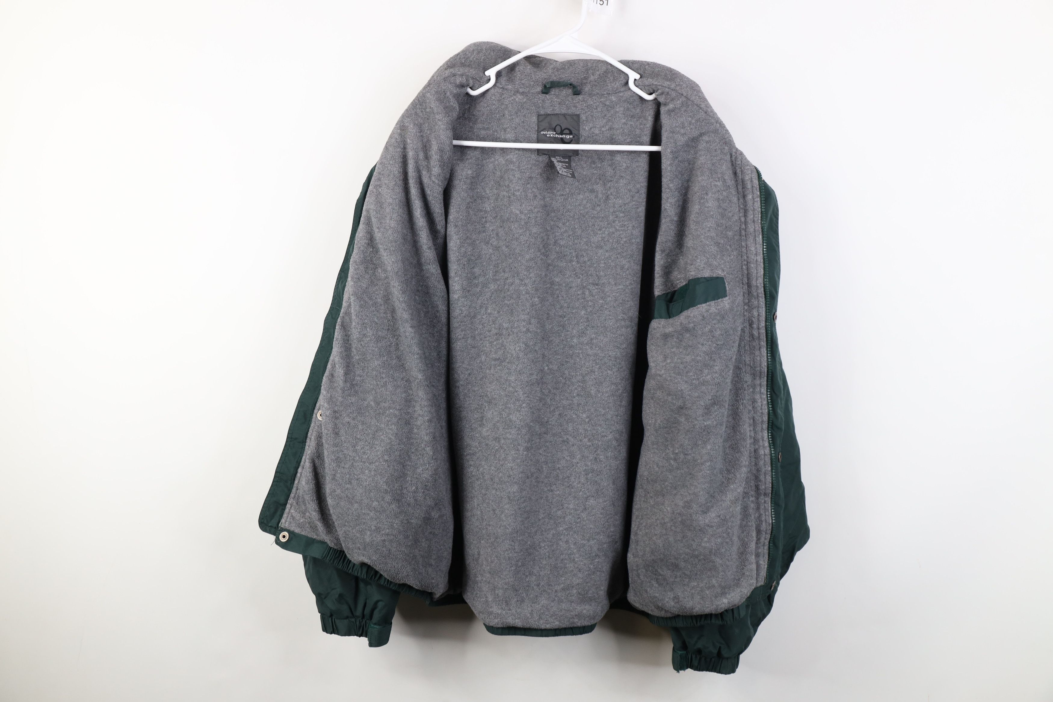 Vintage Vintage 90s Y2K Streetwear Fleece Lined Bomber Jacket Green Size US L / EU 52-54 / 3 - 9 Thumbnail