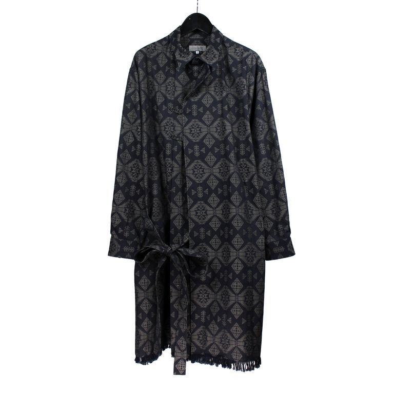 Yohji Yamamoto Pour Homme Left 2 Layerd Pattern Gown Blouse