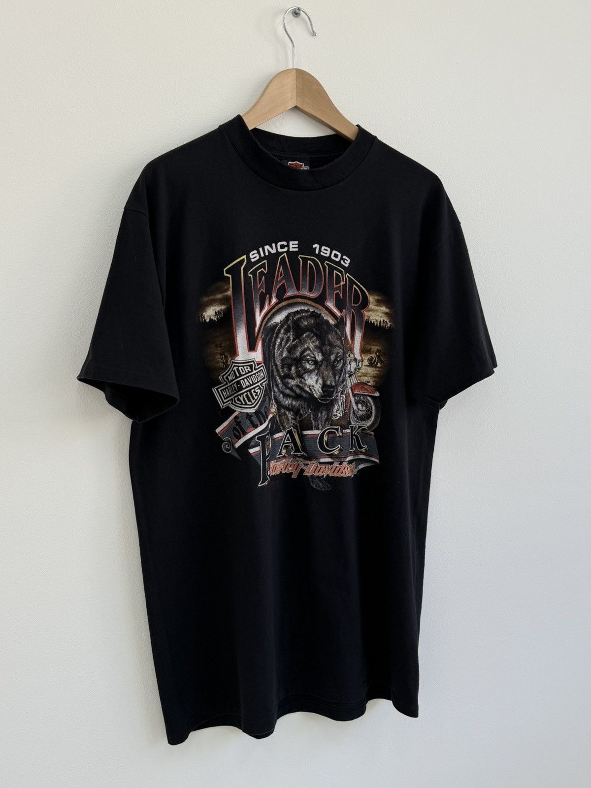 Harley Davidson × Vintage Vintage 1990 Harley Davidson 3D Emblem T-Shirt Size US XL / EU 56 / 4 - 1 Thumbnail