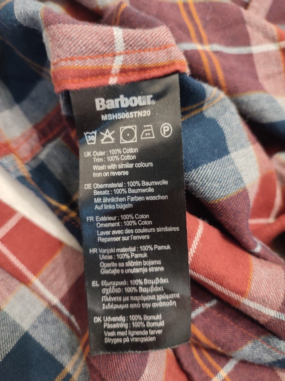 Barbour Barbour coton shirt red navy cage print M size Size US M / EU 48-50 / 2 - 10 Thumbnail