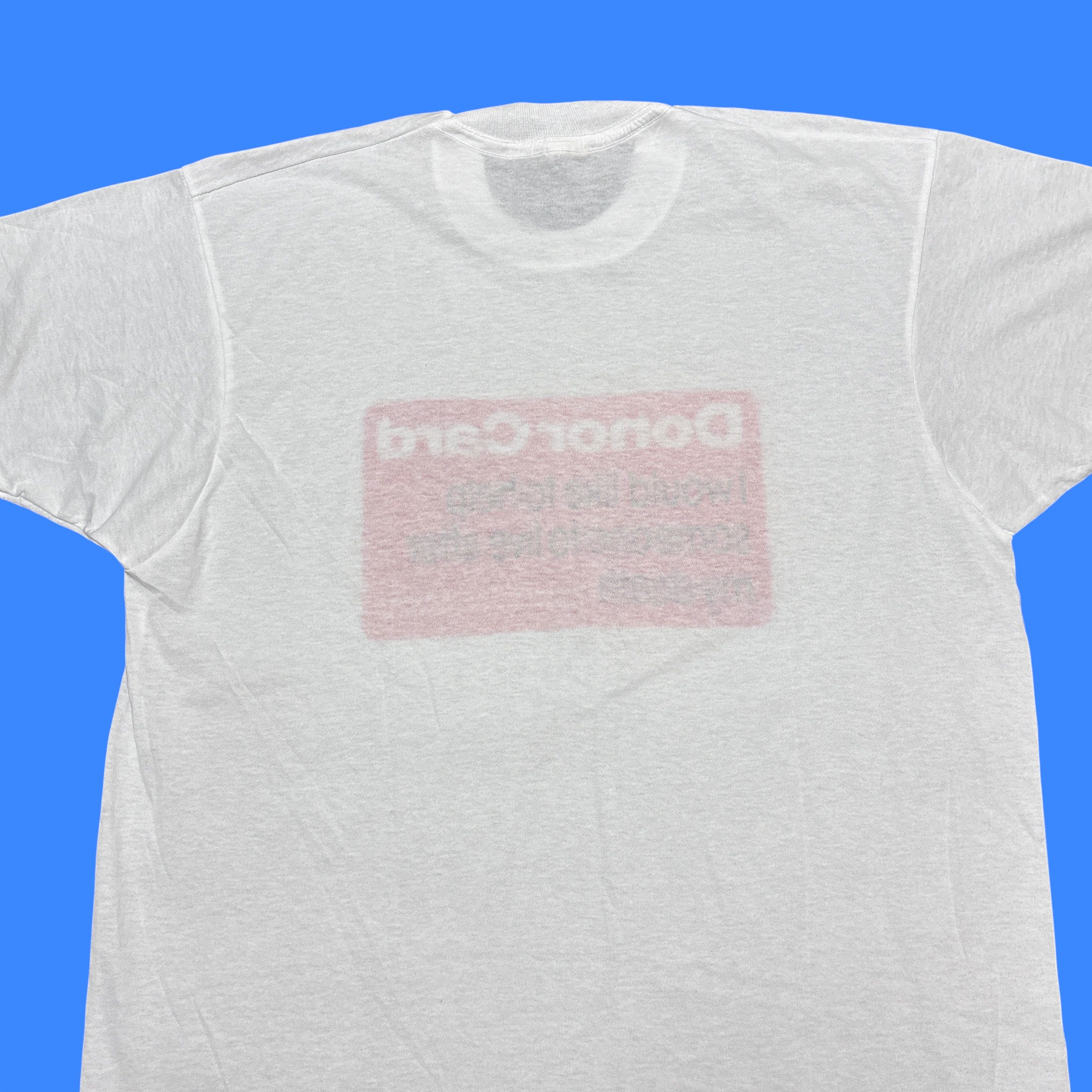 Vintage Vintage 80s T Shirt Single Stitch Screen Stars Blood Donor Size US L / EU 52-54 / 3 - 10 Thumbnail