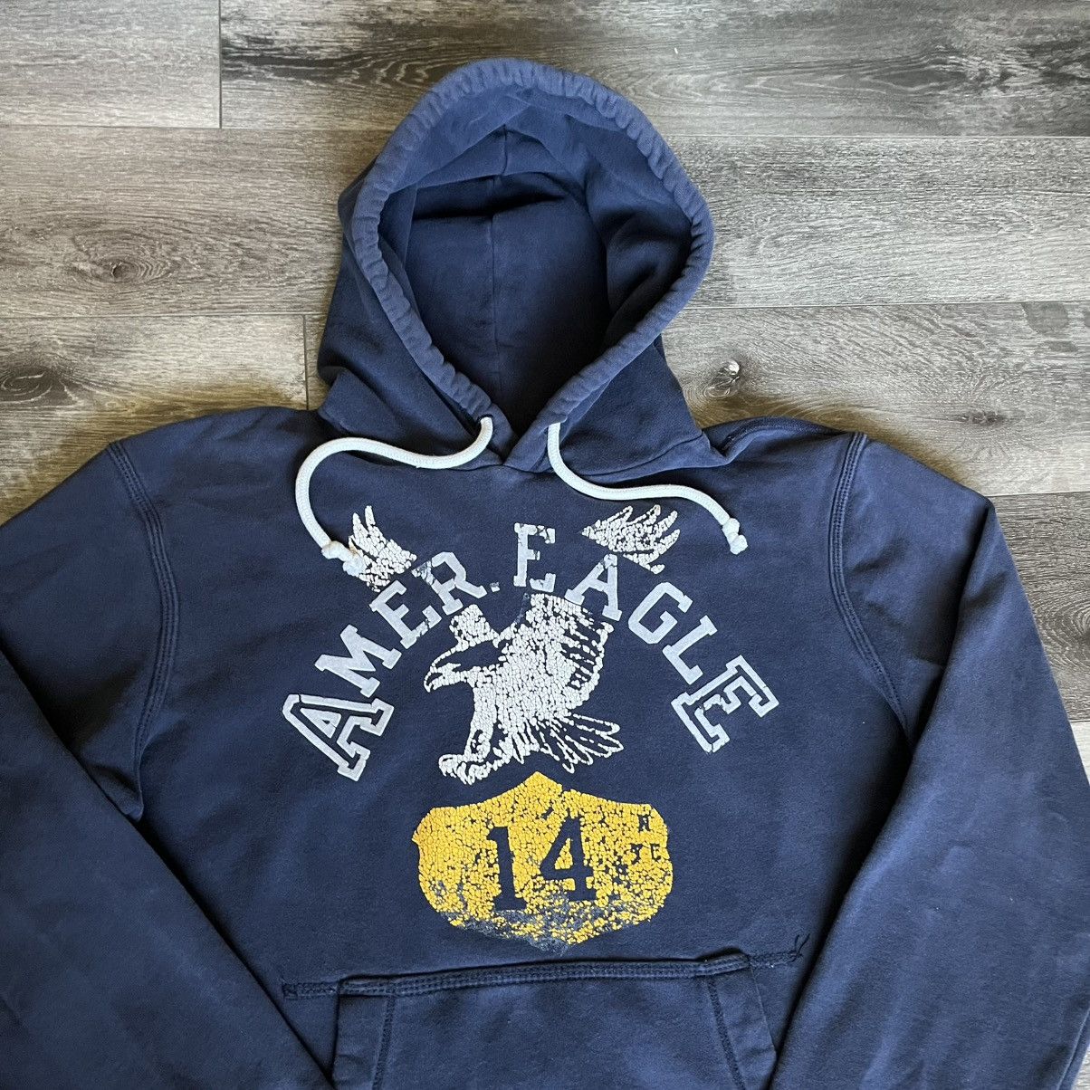 American Eagle Outfitters Vintage 2000s American Eagle Outfitters Varsity Logo Hoodie Size US M / EU 48-50 / 2 - 3 Thumbnail