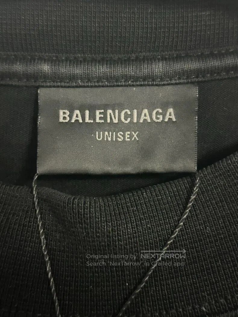 Balenciaga Balenciaga Distressed Logo Black Tee. Size US XS / EU 42 / 0 - 3 Thumbnail