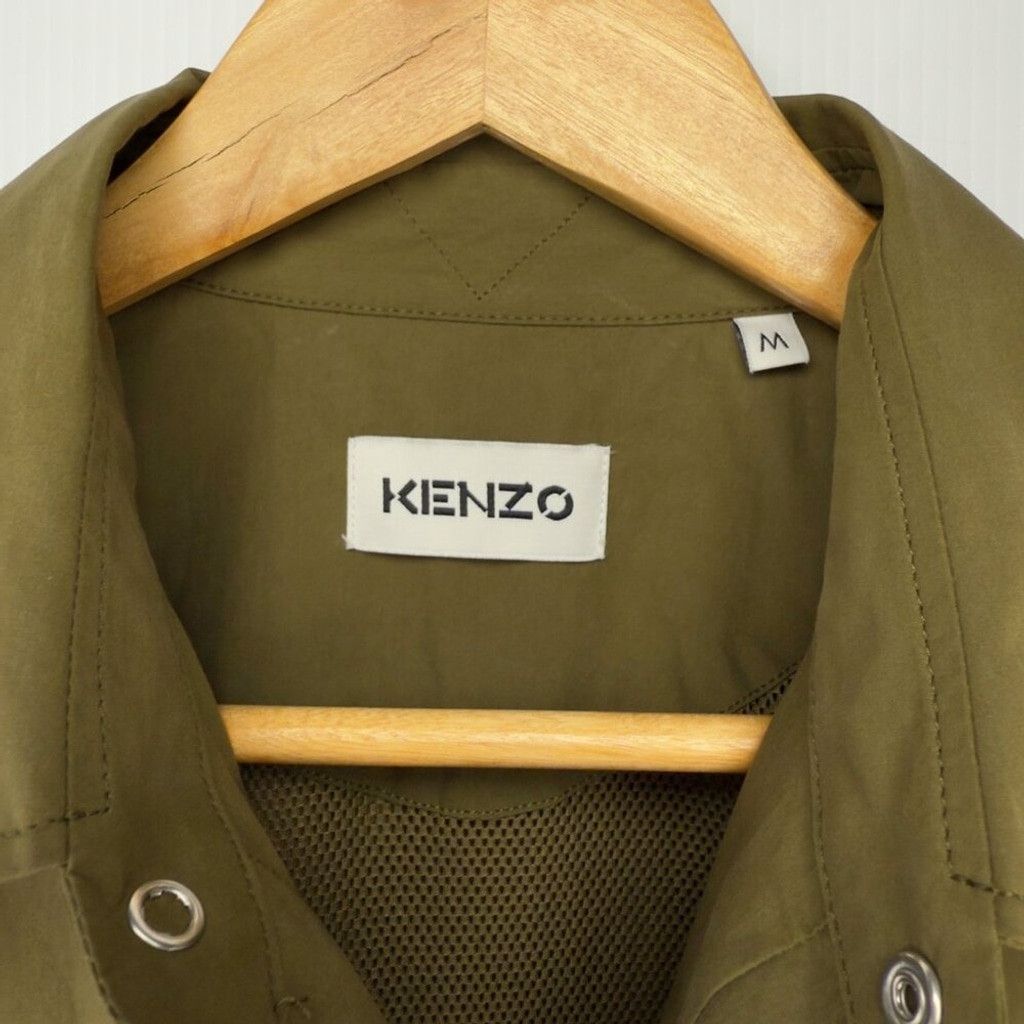 Kenzo KENZO Button Down Cargo Maxi Pocket Green Over Shirt Size M Size US M / EU 48-50 / 2 - 3 Thumbnail
