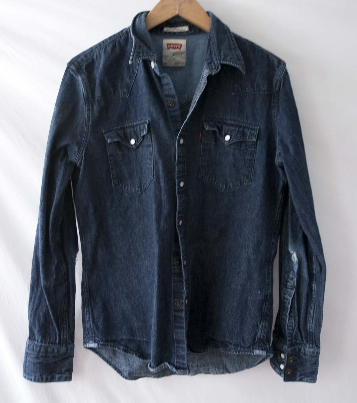 Levi's Levis Shirt Denim Slim Fit Size M Snap Pearl Button Size US M / EU 48-50 / 2 - 2 Thumbnail