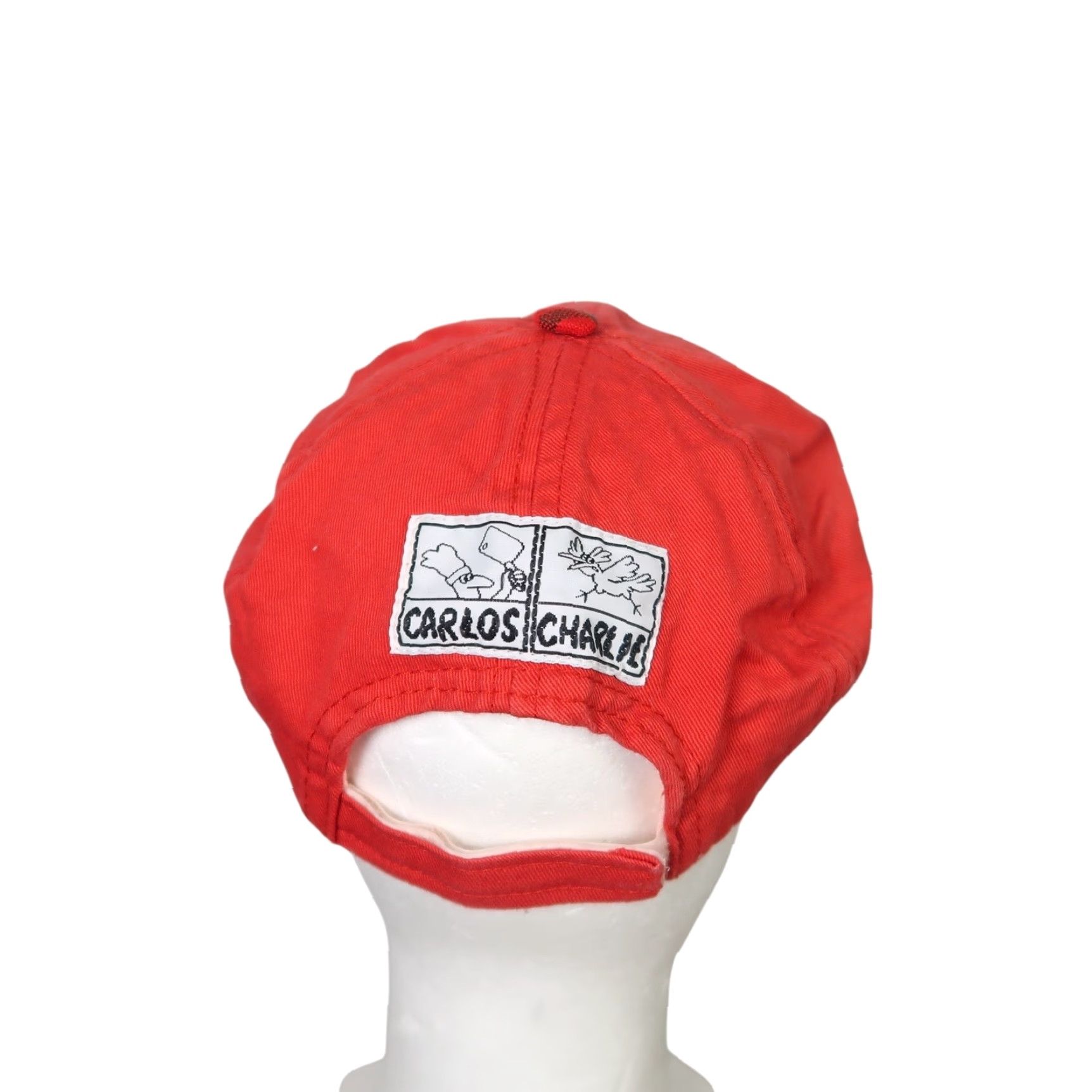 Vintage VINTAGE Carlos 'N Charlie's Squid Roe Cabo red plaid baseball cap hat Mens One Size Red Baseball Cap Size ONE SIZE - 5 Thumbnail