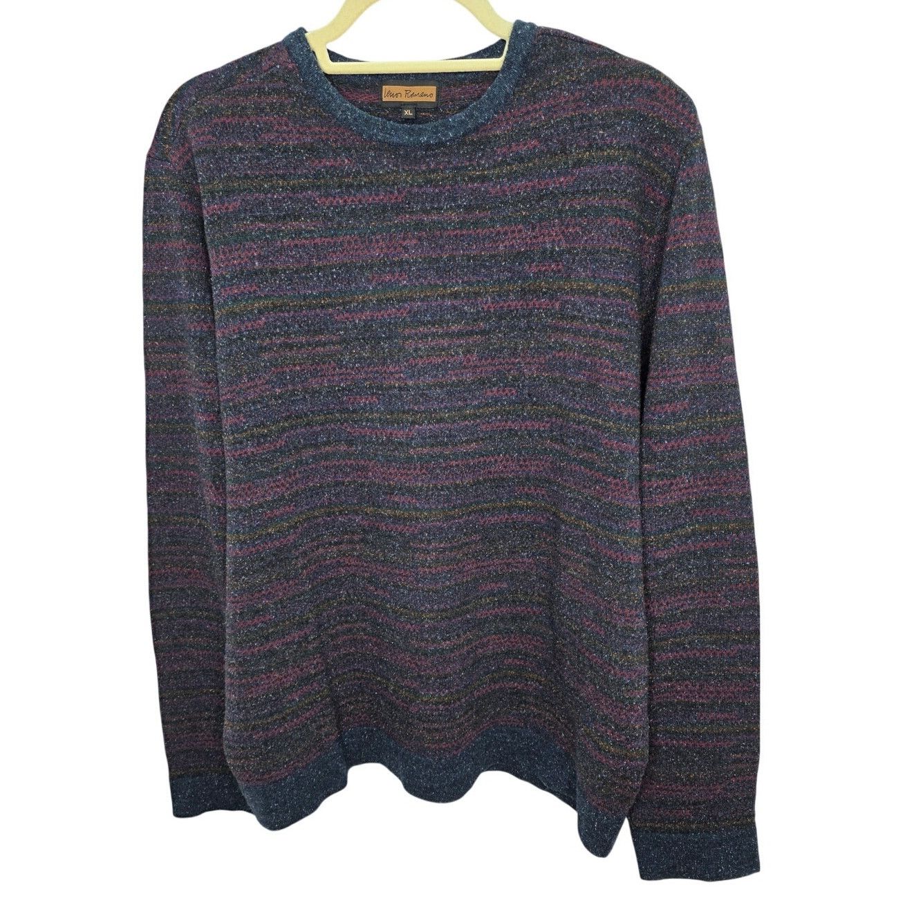 Other Lenor Romano Wool, Silk Cotton Blend Multi Colored Sweater Size US XL / EU 56 / 4 - 1 Thumbnail