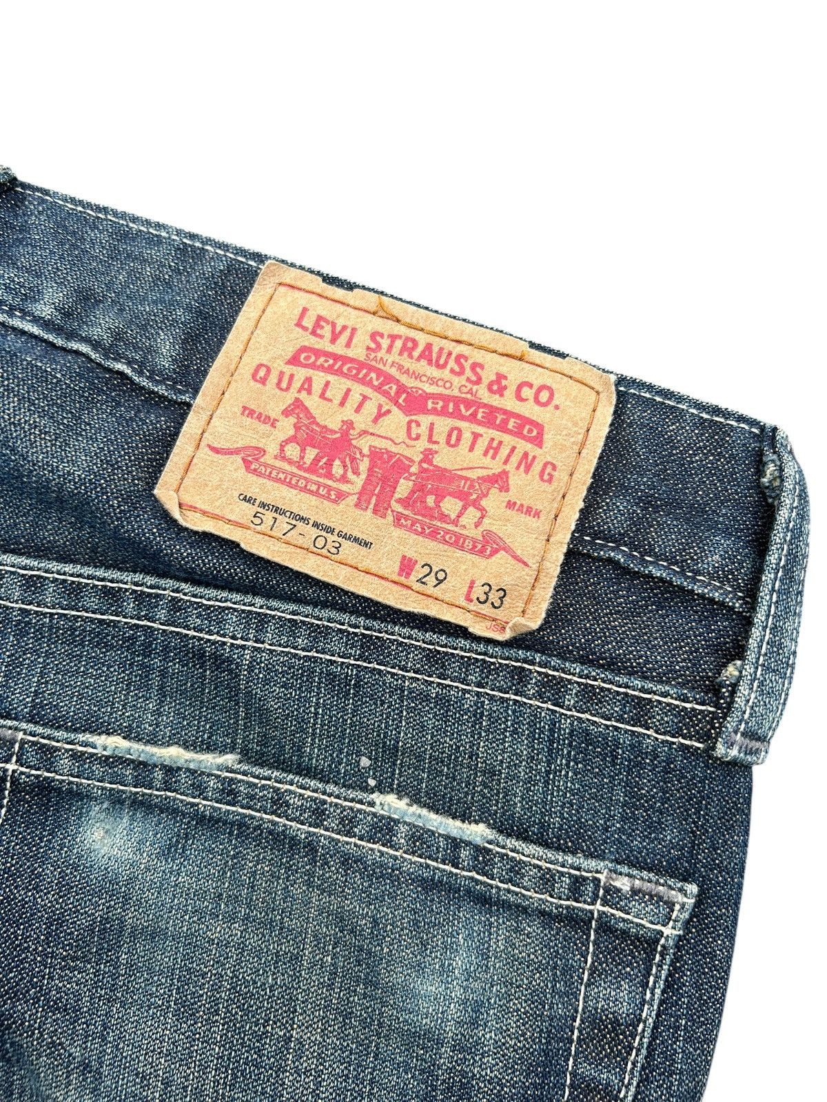 Kapital Flare Vintage Levis 517 Distressed Denim Jeans Size US 29 - 6 Thumbnail