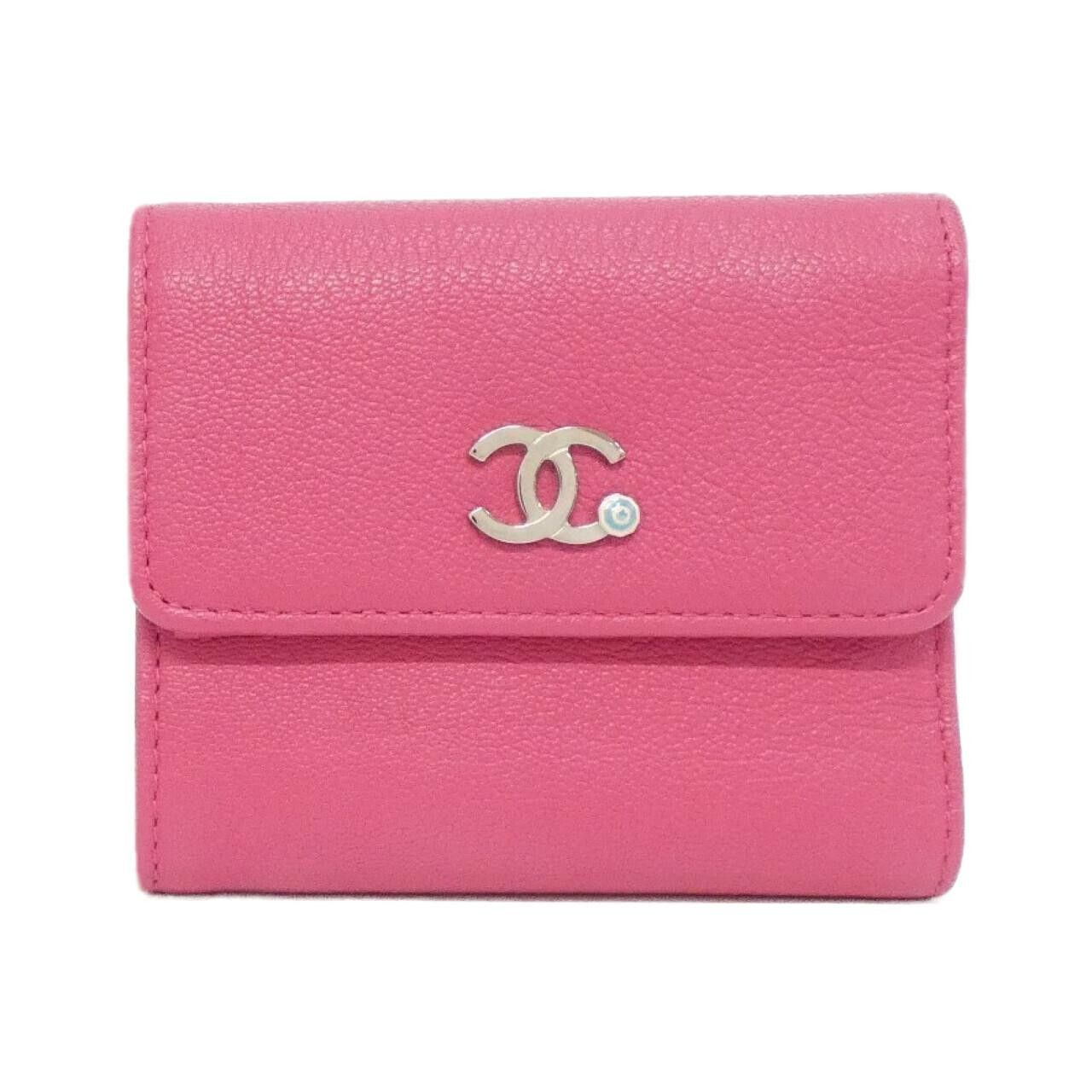 Chanel Chanel Goatskin Wallet Leather Short Wallet DUTY FREE for USA