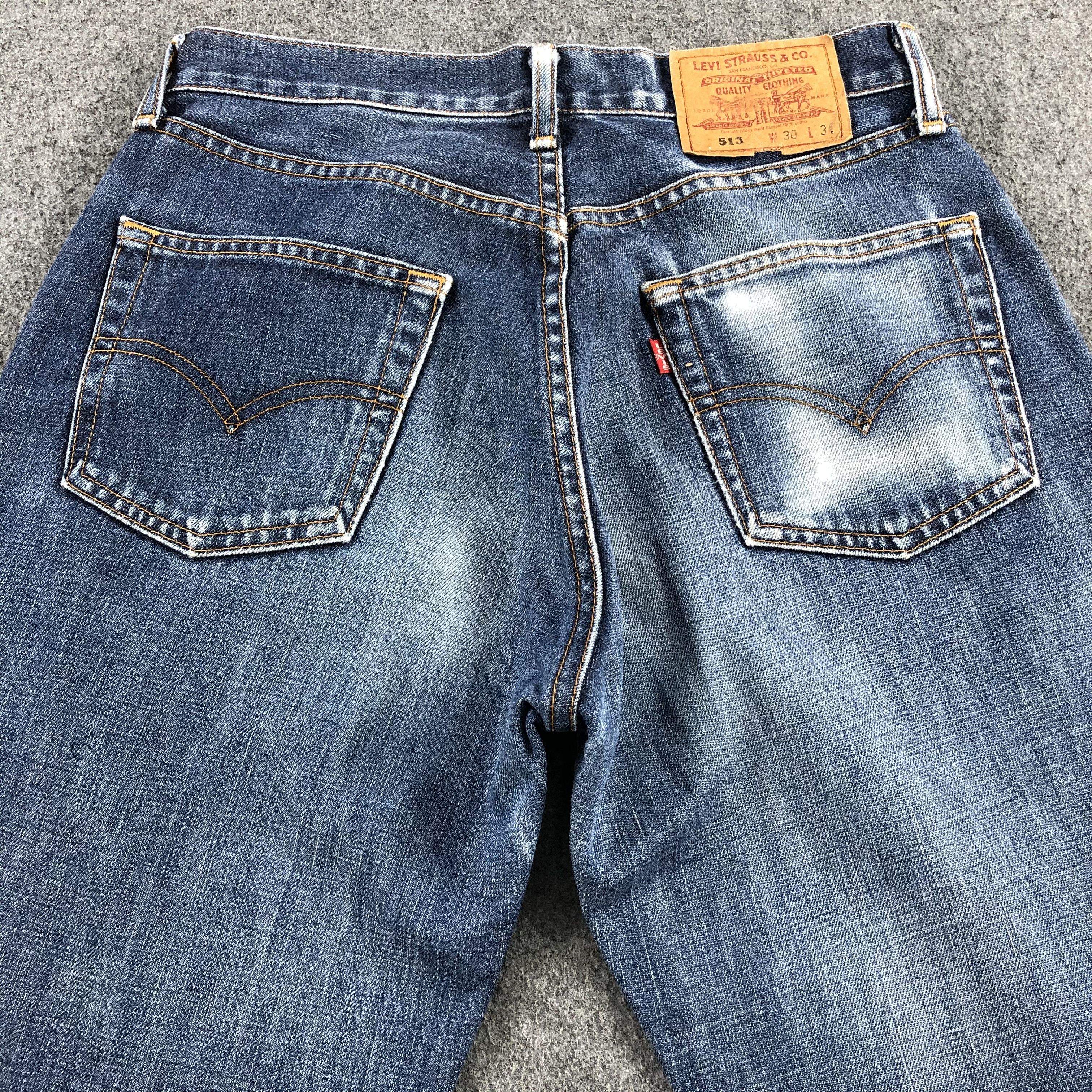 Levi's 90s Vintage Blue Wash Levis 513 Jeans-J1834 Size US 30 / EU 46 - 4 Thumbnail