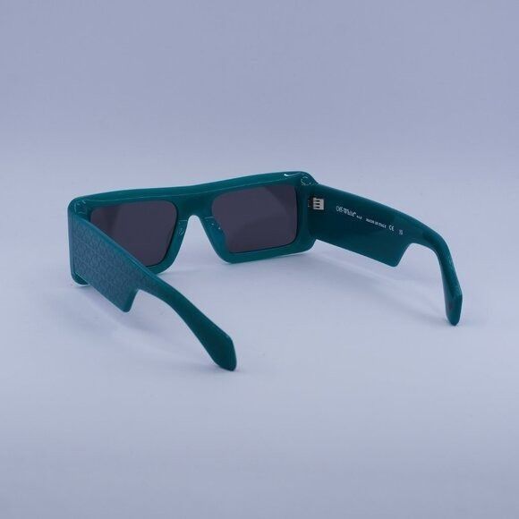 Off-White Off-White OERI140 TROY 5907 Sunglasses Teal Rectangle Frame Size ONE SIZE - 5 Thumbnail