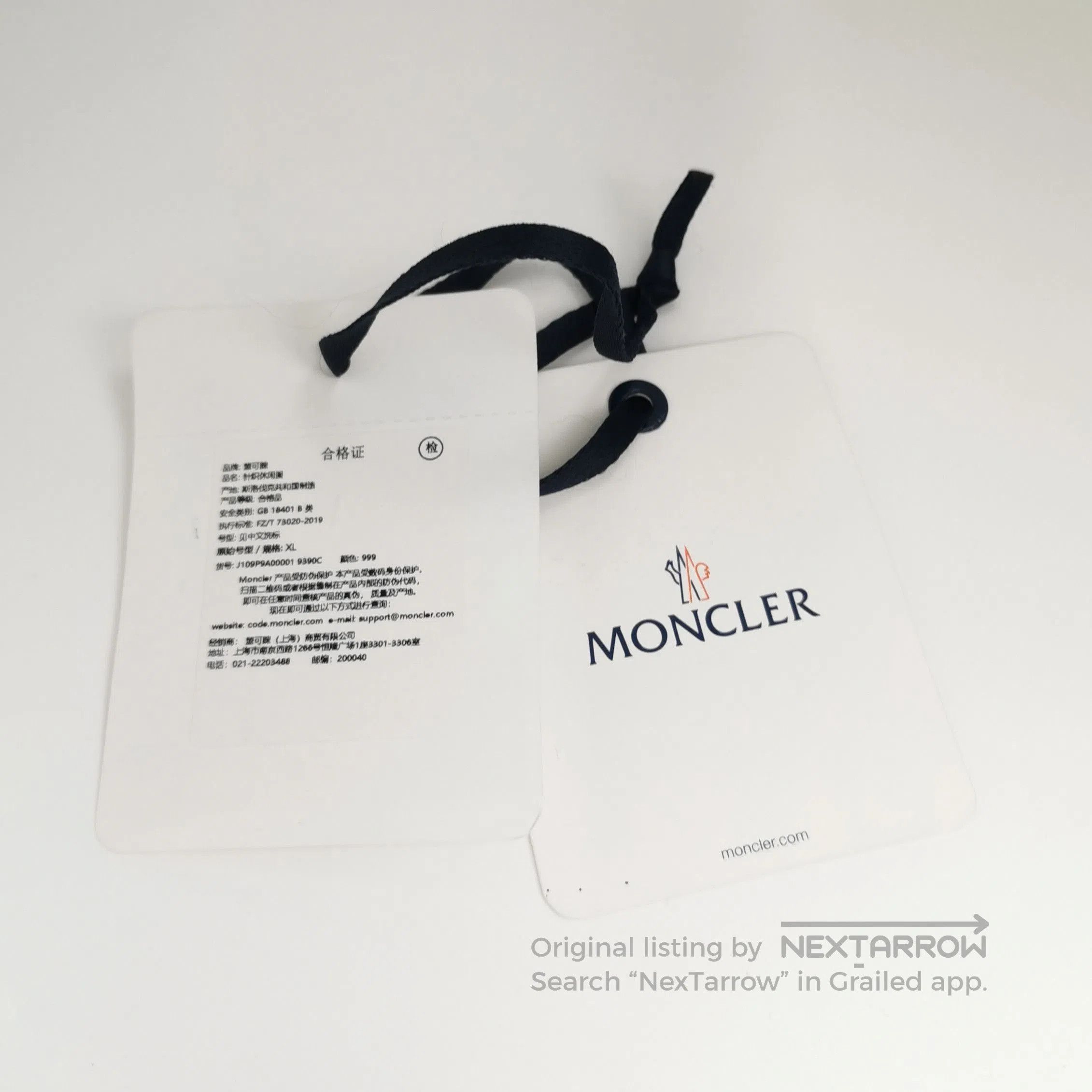 Moncler Moncler XL Cotton Solid Lapel Long. Size US XL / EU 56 / 4 - 1 Thumbnail