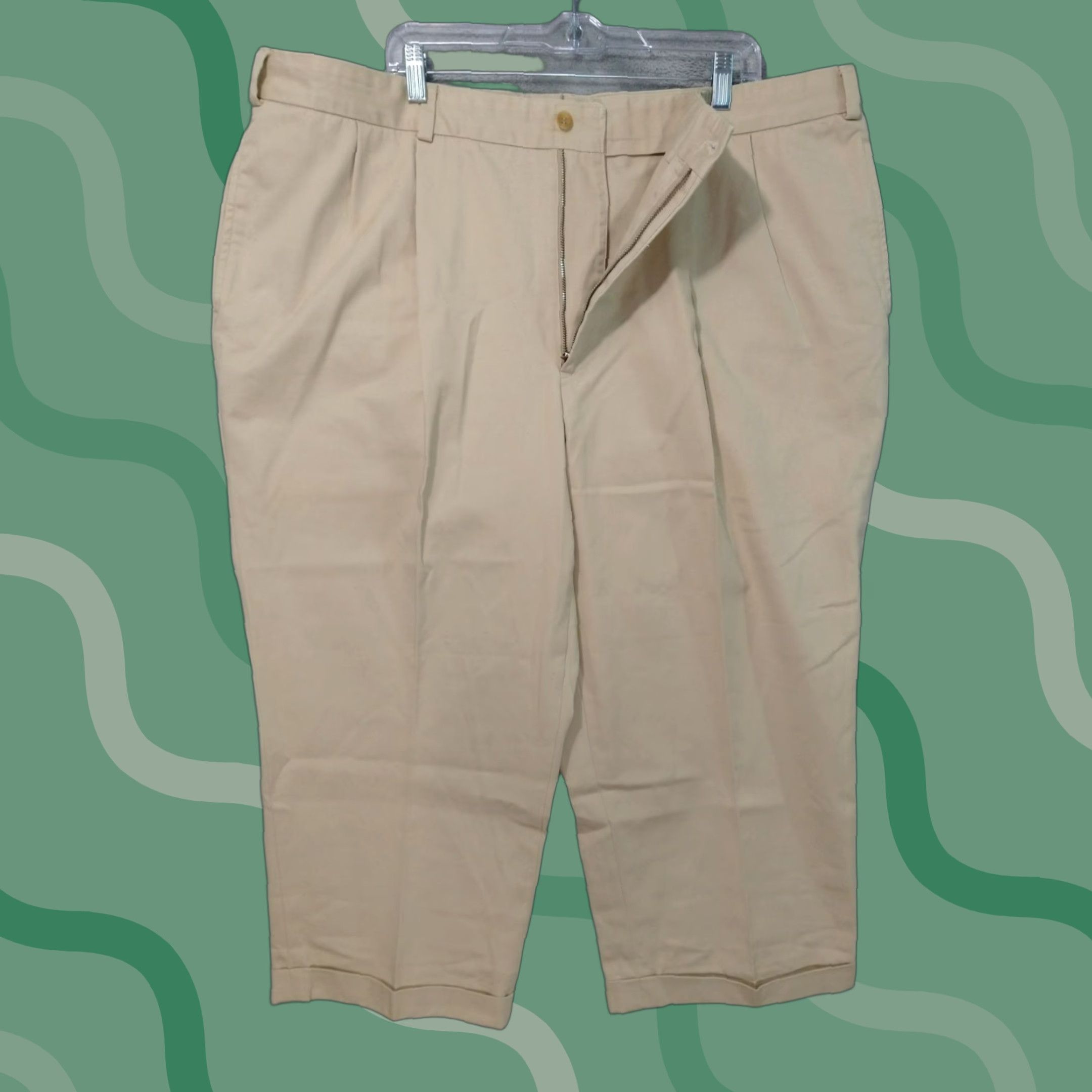 Bills Khakis Bills Khakis Pants Mens 46 x 23 Beige Chino M2P Pleated Twill Cotton Straight Casual Business Vintage No Size US 30 / EU 46 - 1 Thumbnail