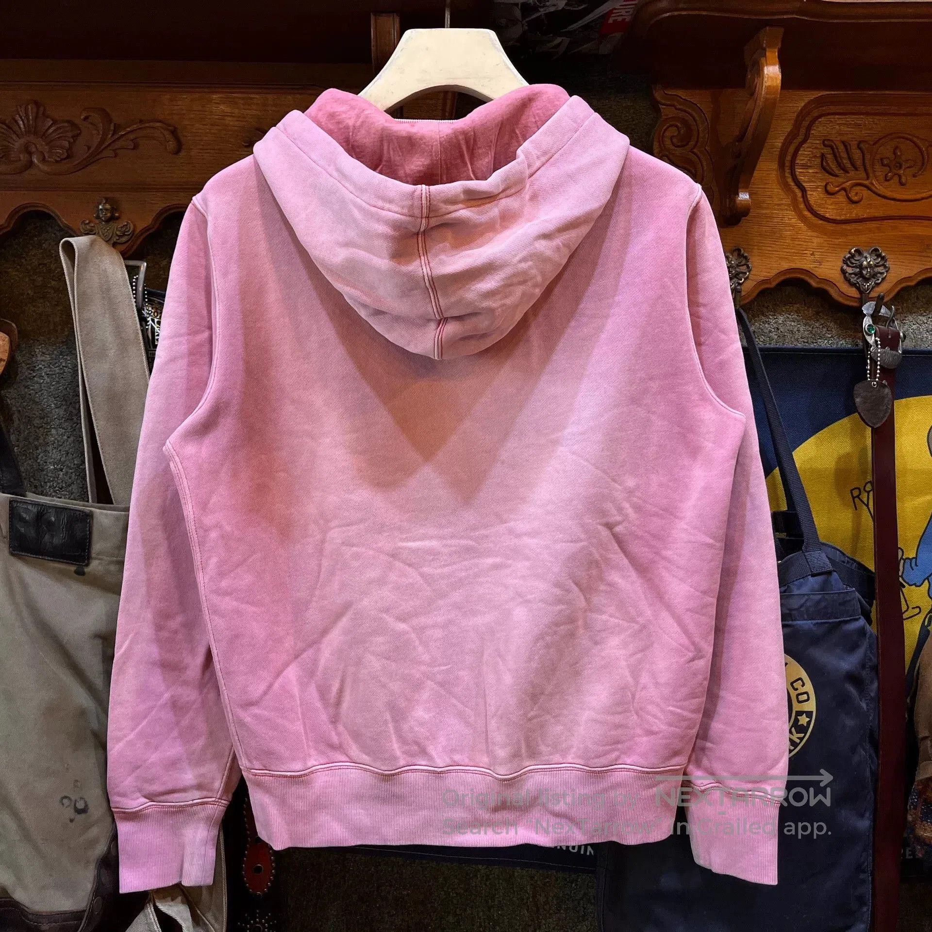 RRL Ralph Lauren vintage pink double RL hoodie with graphic. Size US S / EU 44-46 / 1 - 2 Thumbnail