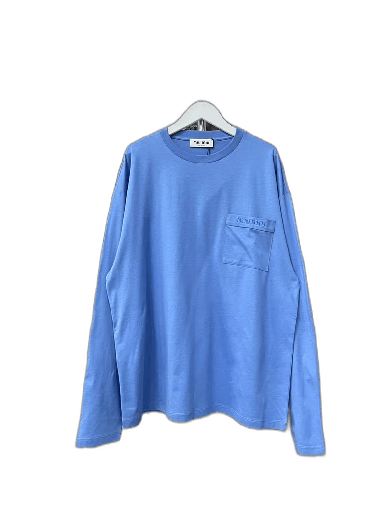 トップス Miu Miu design pockets long-sleeves Miu Miu design pockets long-sleeves
